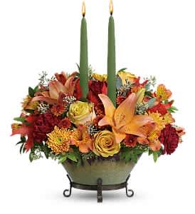 Golden Fall Centerpiece - Herald the new season with the magnificent hues of autumn!