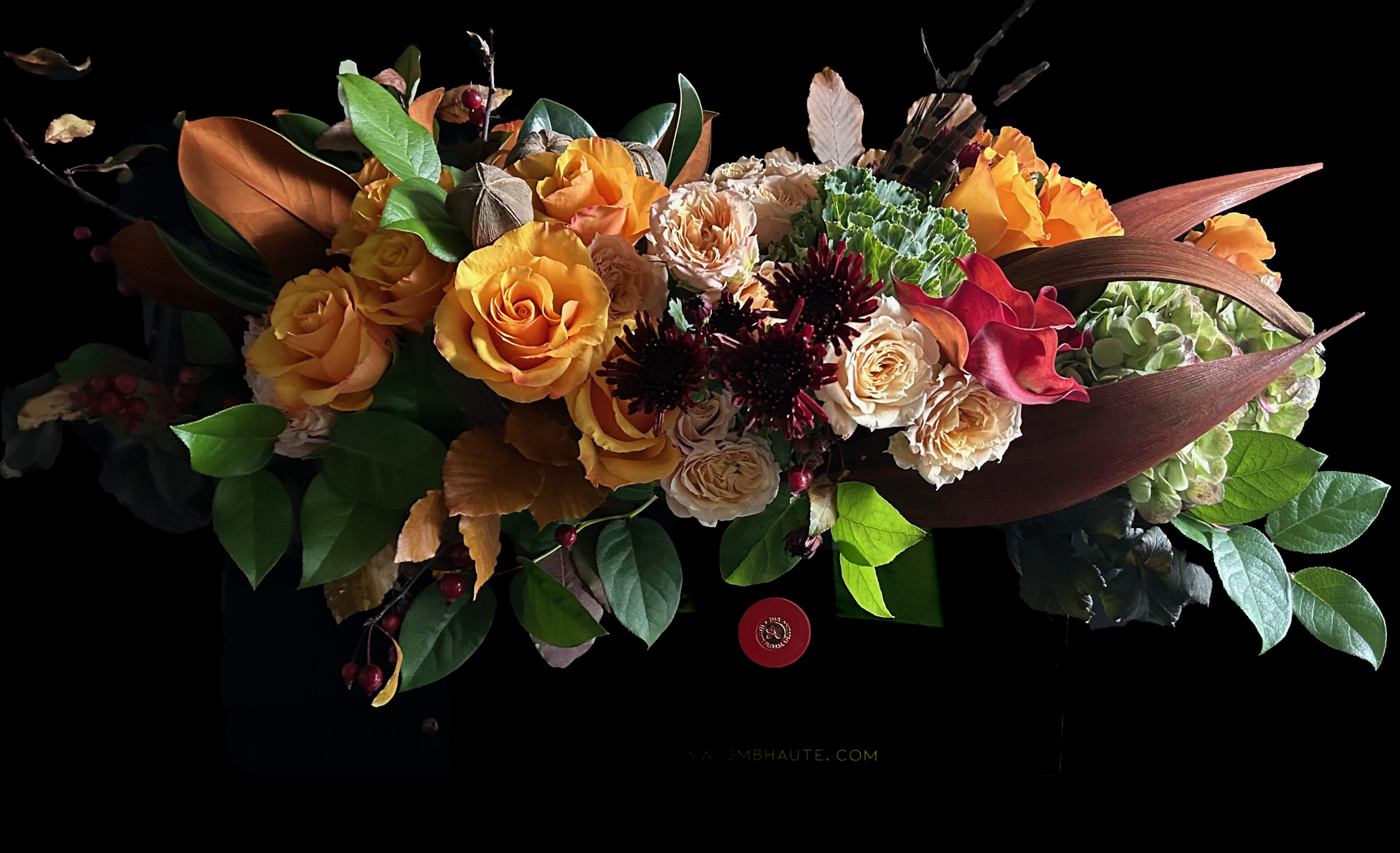 Thankful Thankful - Fall tone seasonal blooms with approximate size of 19 inches high by 24 inches wide