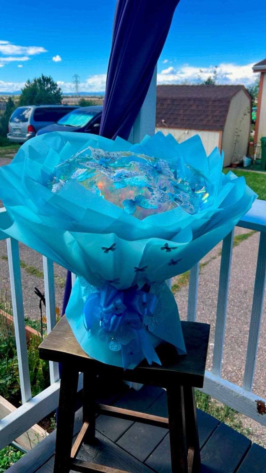 Ramo de mariposass - Ramo de mariposas elaboradas a mano color azul, pedir con 4 dias de anticipacion minimo