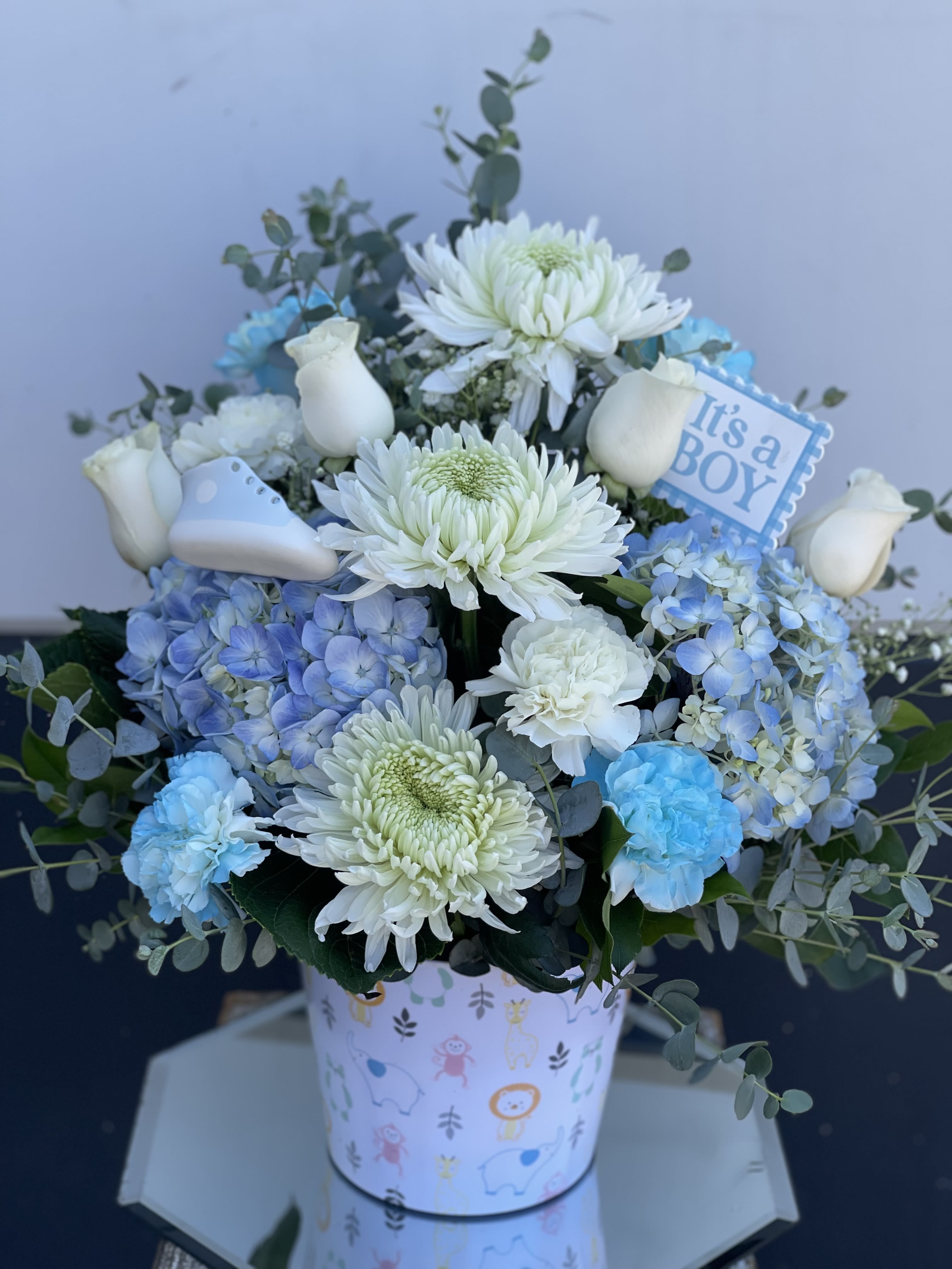 It’s A boy  Pot  - Made in melamine pot cover vase 
