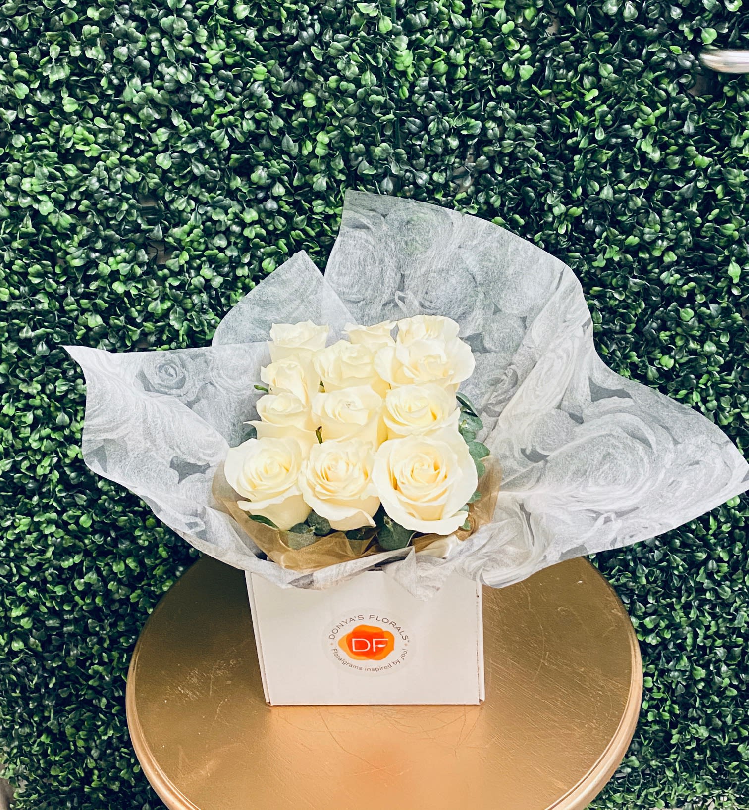 Dozen White Roses - Dozen White Roses bouquet is perfect for any beautiful occasion or just because. Makes the Perfect Gift or dinner centerpiece too!