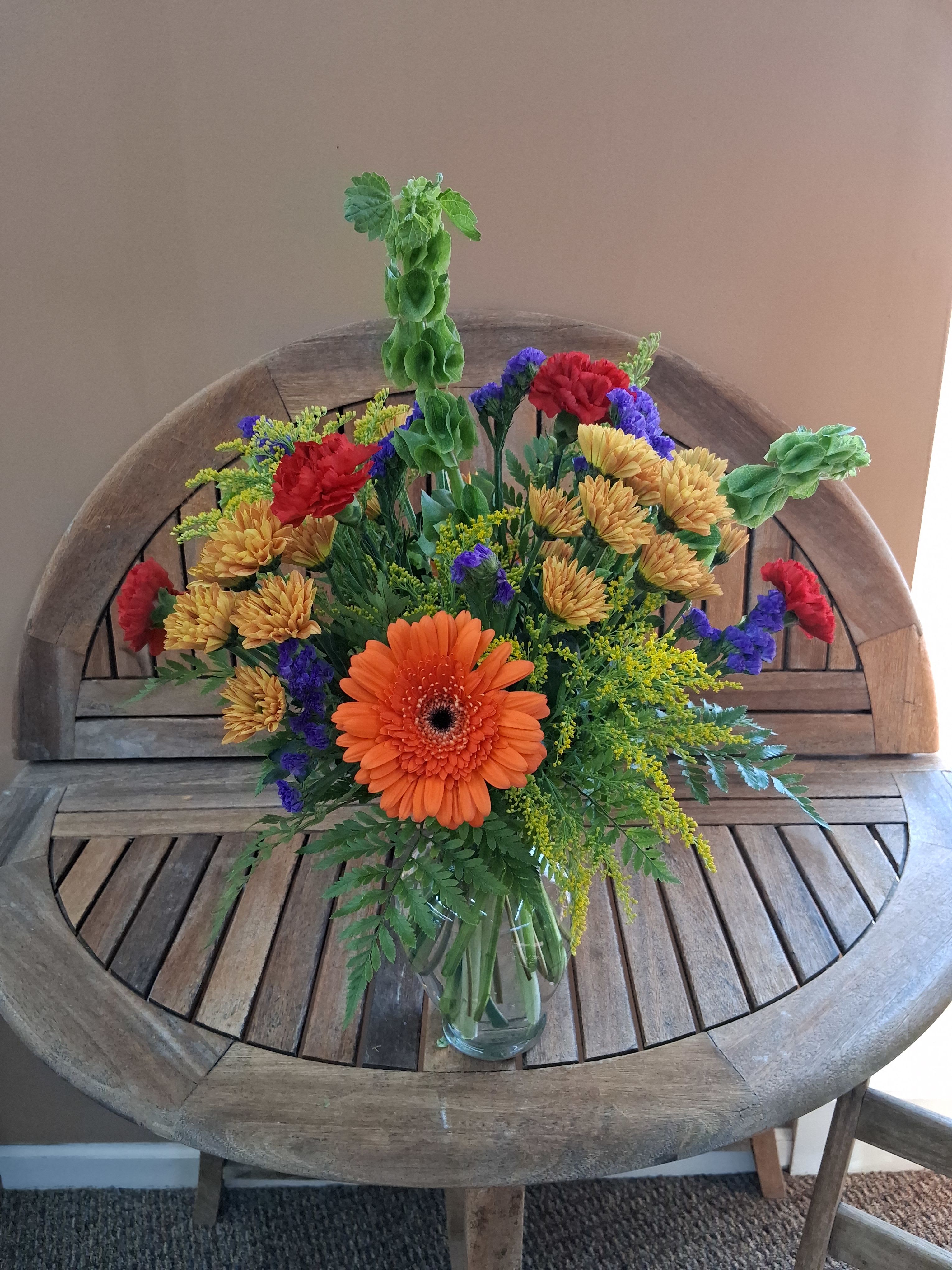 Fall Vase - Fall colored flowers ina vase.