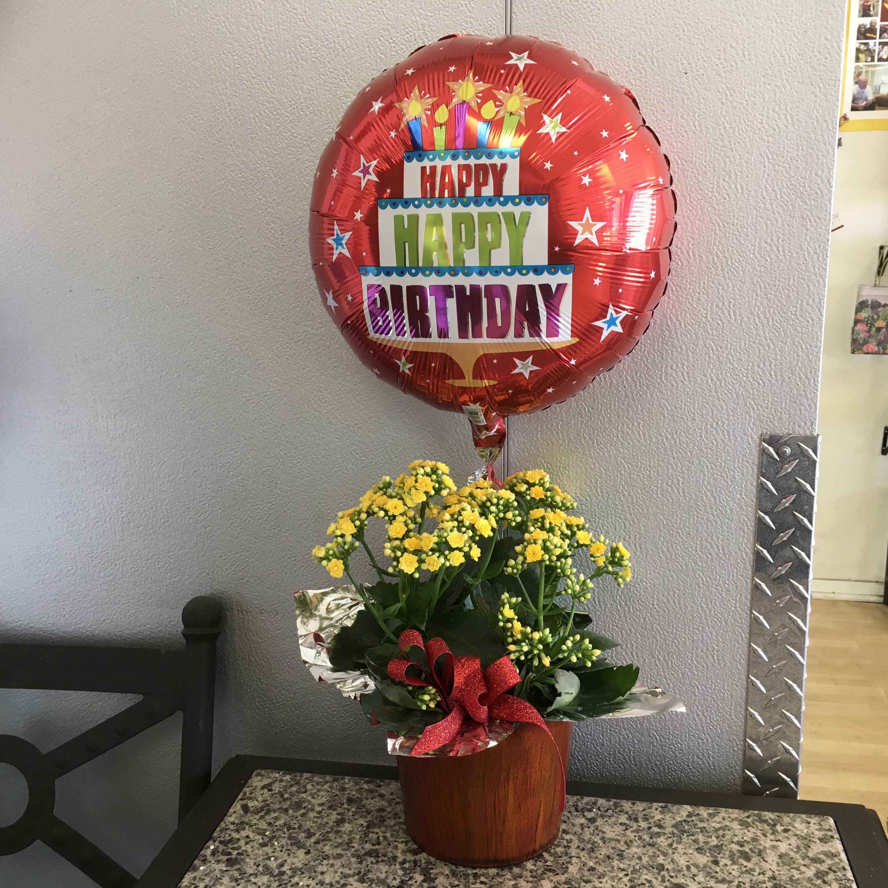 Yellow Kalanchoe- Birthday  - As shown 