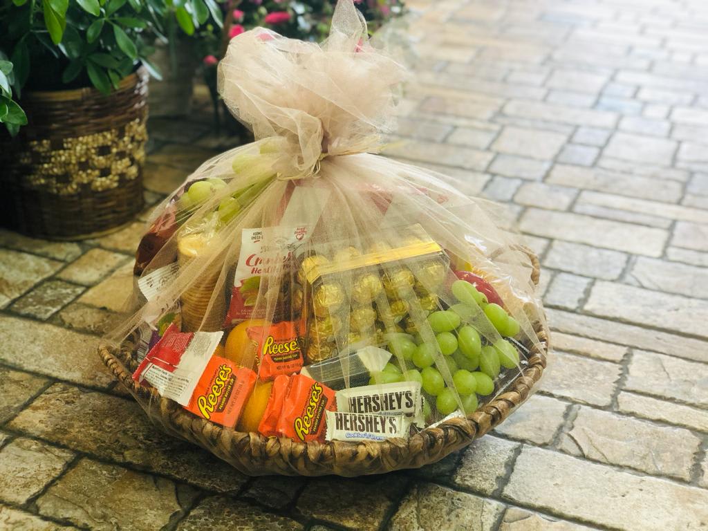 Sweet and Savory Gourmet Basket Sweet and Savory Gourmet Basket - For the holidays, for a special occasion, or for no reason at all. This gift has something for everyone. Full of sweets like chocolate candies, fresh fruits, cheeses, meats, and other in-season favorites. Celebrate this season with the Sweet & Savory Gourmet Gift Basket.