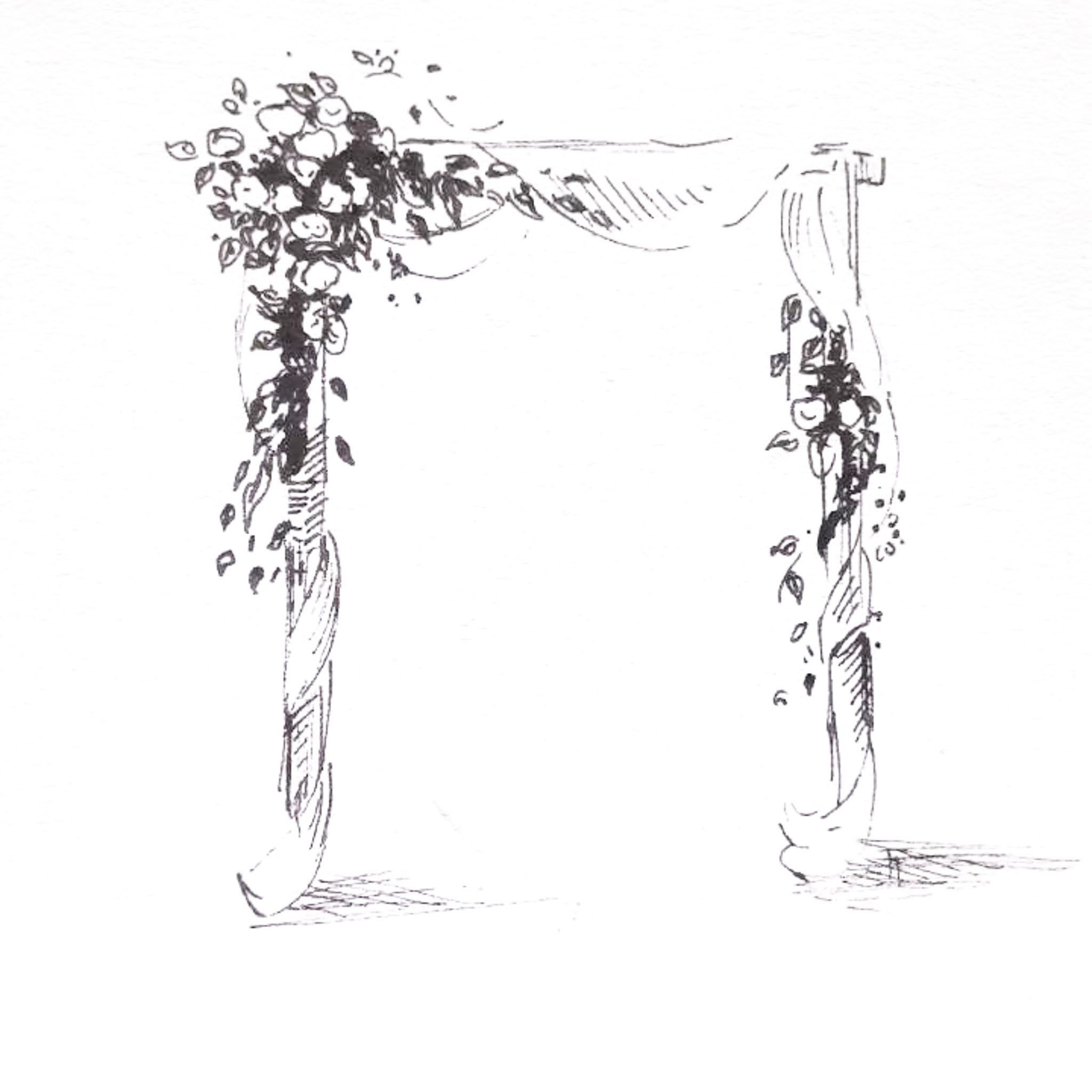 Ceremony - Arch Regular Pieces  -  Every bouquet we create is a one-of-a-kind creation, tailored to the season, availability of flowers, color choice, artistic interpretation, and the current materials available. The photos do not represent the exact flowers that will be delivered. They are intended to provide you with an idea of what we do, how we do it, and the variance that can be expected.