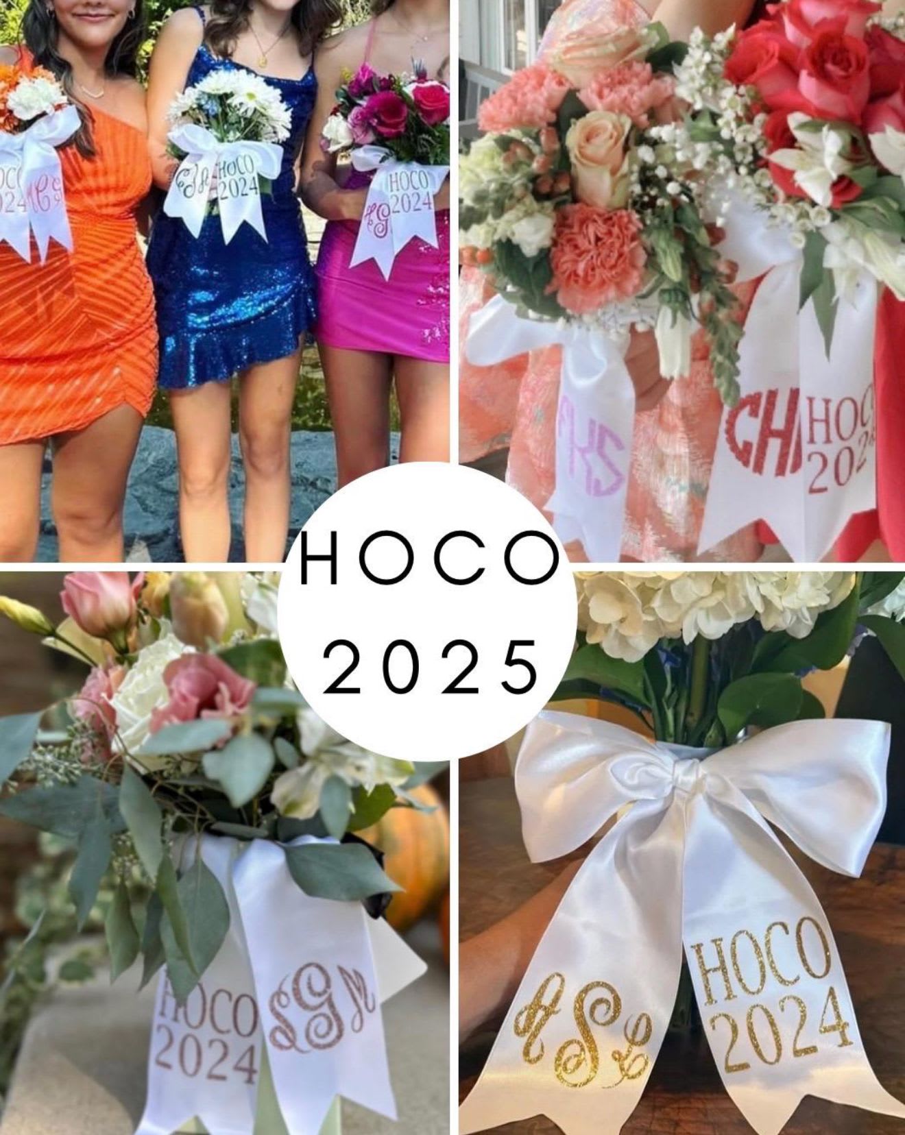 Custom Ribbon Add-On – HOCO/PROM 2025 - 2&quot; Custom Ribbon Add-On – HOCO/PROM 2025 Custom Ribbon Add-On – HOCO / PROM  2025 Make your Homecoming look truly one-of-a-kind with a personalized ribbon accent! Available in 2&quot; ($15) Standard, 3&quot; ($17) Deluxe, or 4&quot; ($20) Premium widths, each ribbon is designed to coordinate beautifully with your bouquet, corsage, or boutonniere. Add an extra personal touch with a custom monogram or school name for just $7. Perfect for showing off your school spirit or making your keepsake even more memorable.