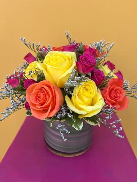 Bright Abundance  - In the season of changing plants, leaves, and flowers, this cylinder of bright abundance reminds us of the beauty that comes with the changing of the seasons. Spoiler alert: that’s a lot of beauty.