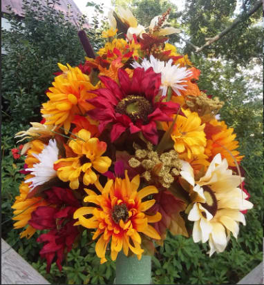 Silk Grave Arrangement  - Silk Grave Arrangement made in custom designs for any time or season of the year. 