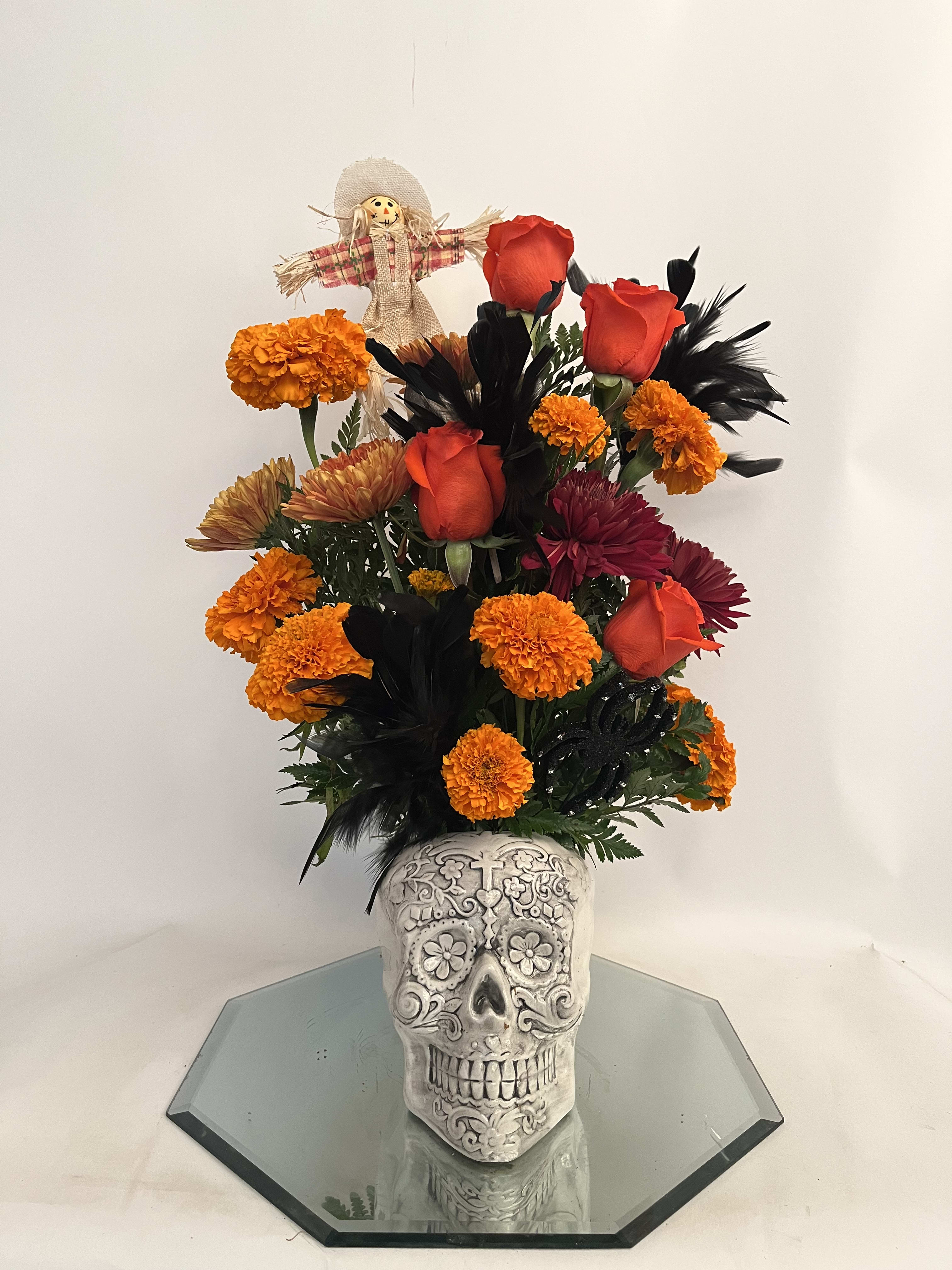 Día De Los Muertos Skull  - Made in ceramic skull 