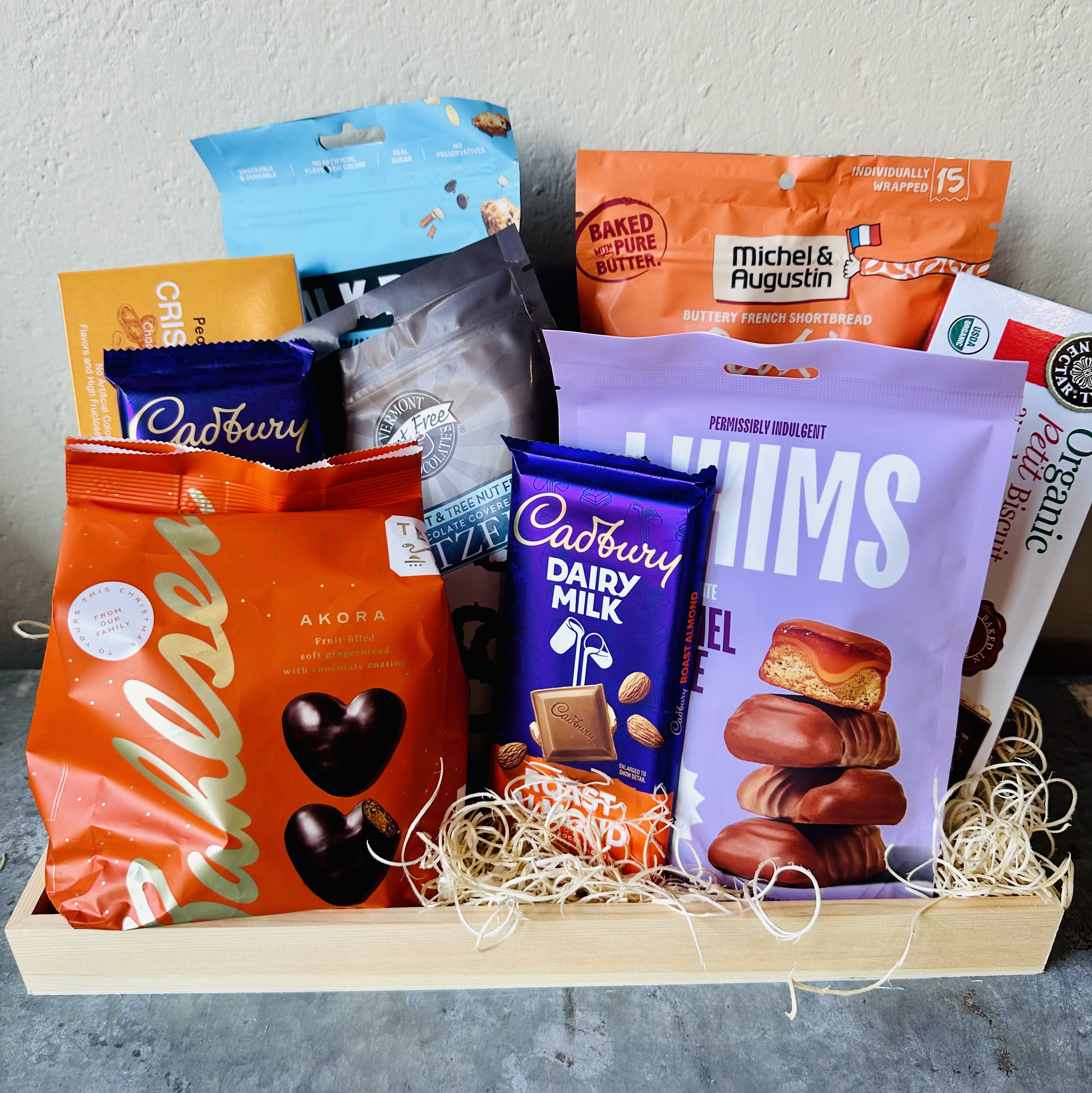 Sweets and Treats Gourmet -  A real crowd-pleasing gourmet option for all! Assorted milk and dark chocolate bars, cookies and the finest treats we have in stock.