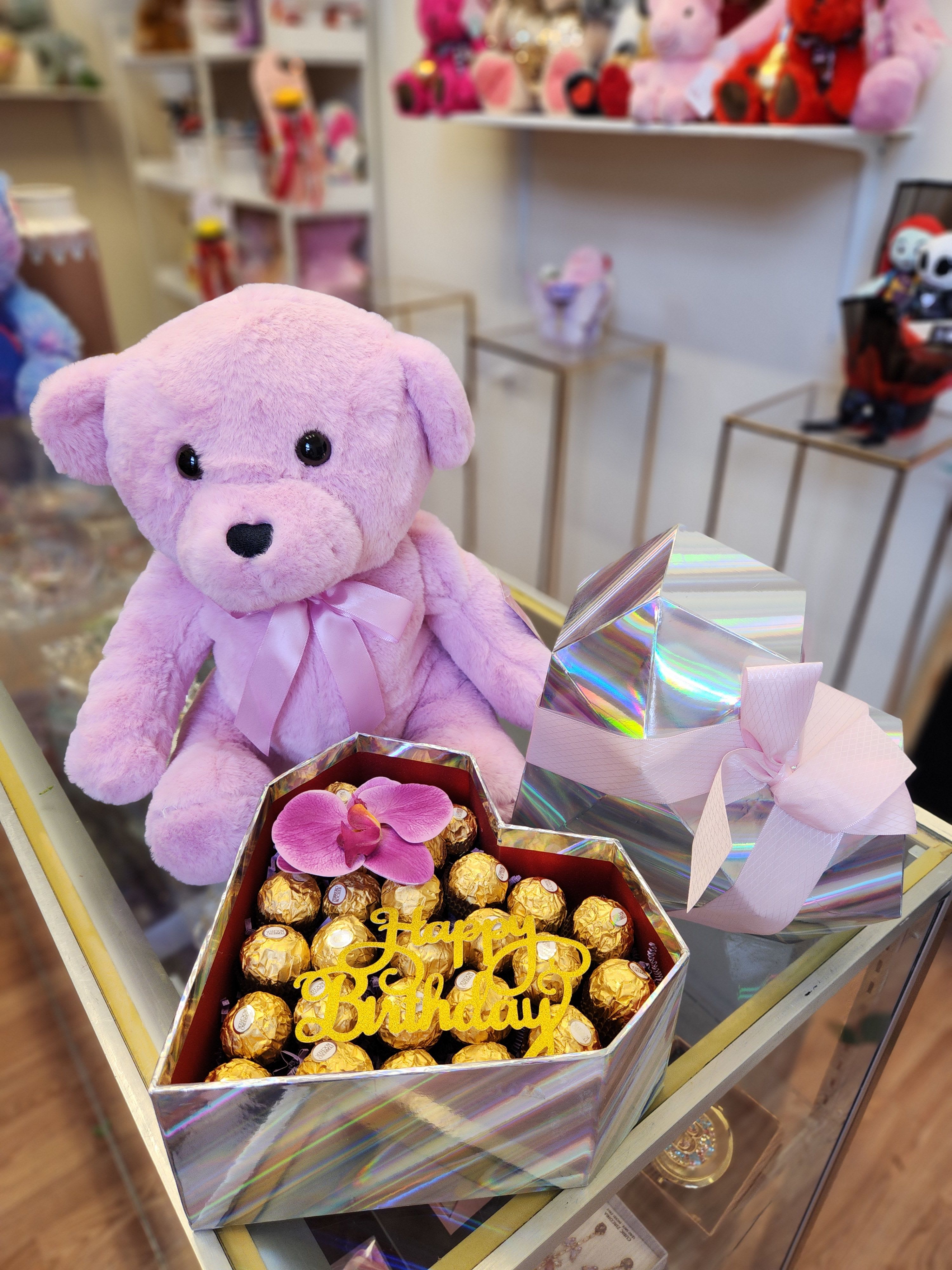 Chocolate Box + Oso de Peluche - Todas las fotografias son nuestro trabajo. Recibiras tu pedido como lo vez en la imagen.