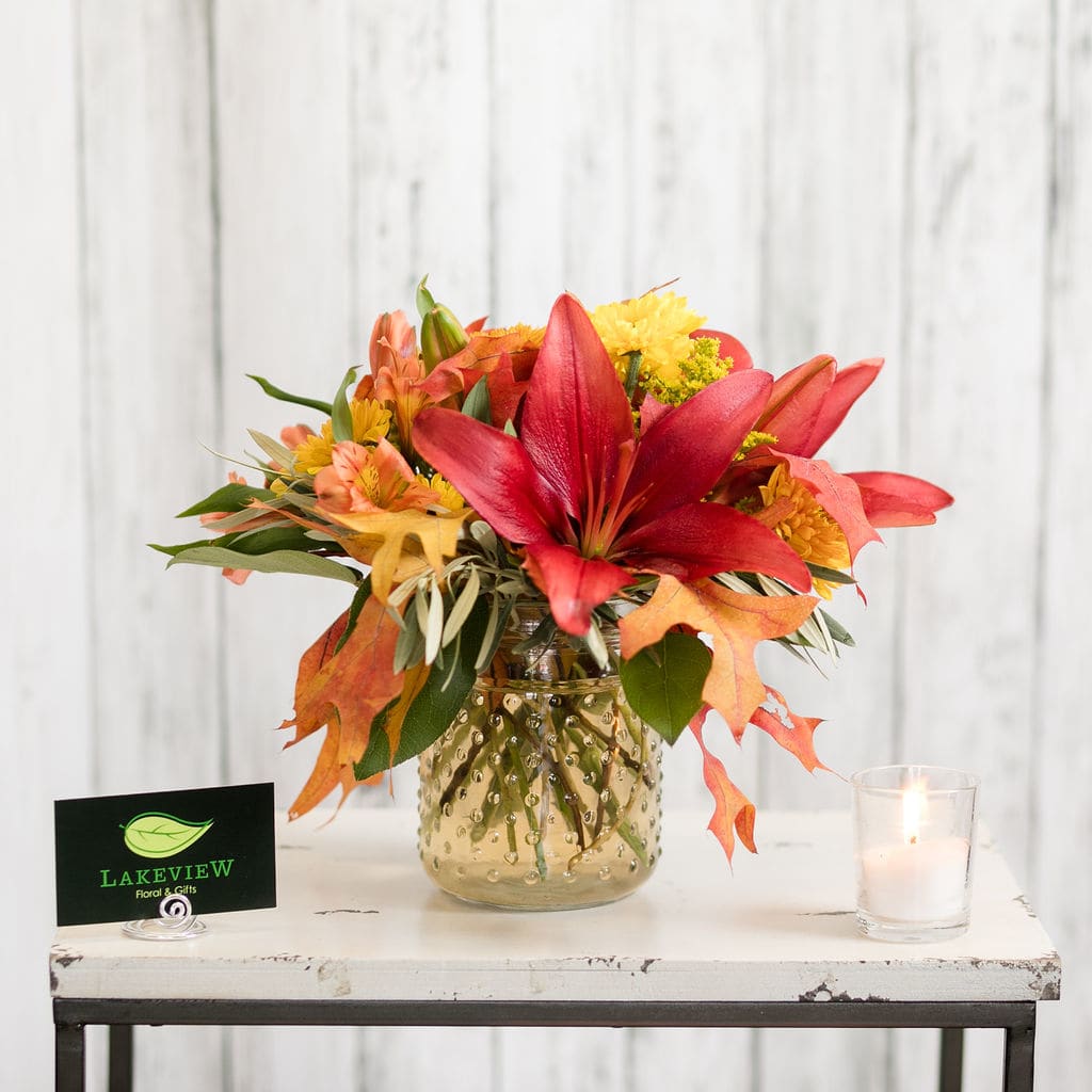 Flame - With the colors of a vivid autumn sunset these blooms in rust, gold and bronze celebrate fall!