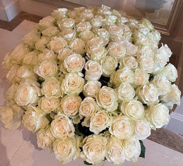 Elegance - 100 white roses