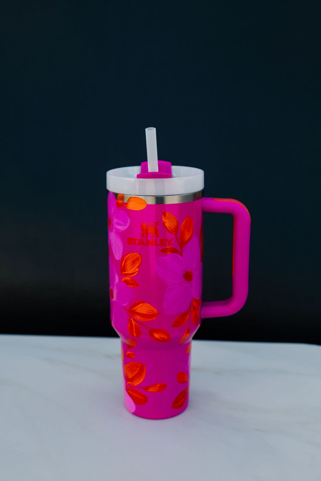 Petal Pop (Tumbler Only)  SALE!  40%off - Order Now! Each tumbler is a one-of-a-kind, hand-painted piece sealed with a clear gloss powder coat—dishwasher safe, chip-resistant, and made to last; by artist Melanie Haggard @meligrafi. Want the tumbler with flowers? Just click the “Occasions” tab at the top of the page and scroll to Summer.