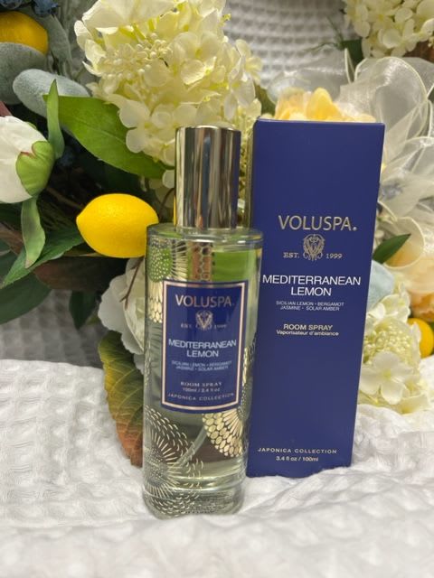 Mediterranean Lemon Room Spray Mediterranean Lemon Room Spray - Illuminate your adventurous side and dive into the Italian coast. A zesty spritz, muddled with tart Bergamot and jewel-toned Citrus, finished with a twist of Sicilian Lemon. A sensorial cocktail that awakens the senses, intensifying the warm amber sun as it dips below the crystal blue sea.