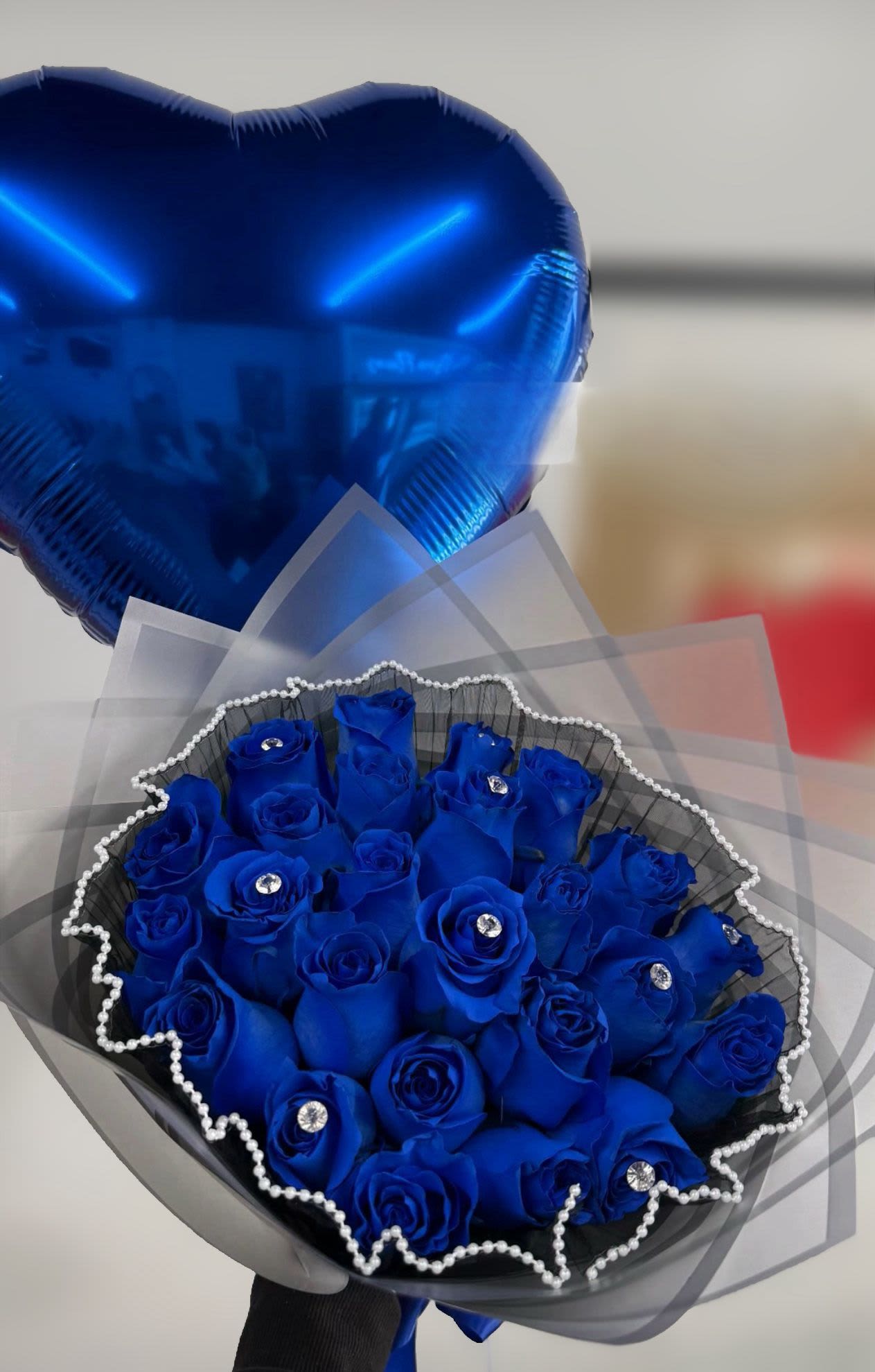 azul simple - 30 rosas azules