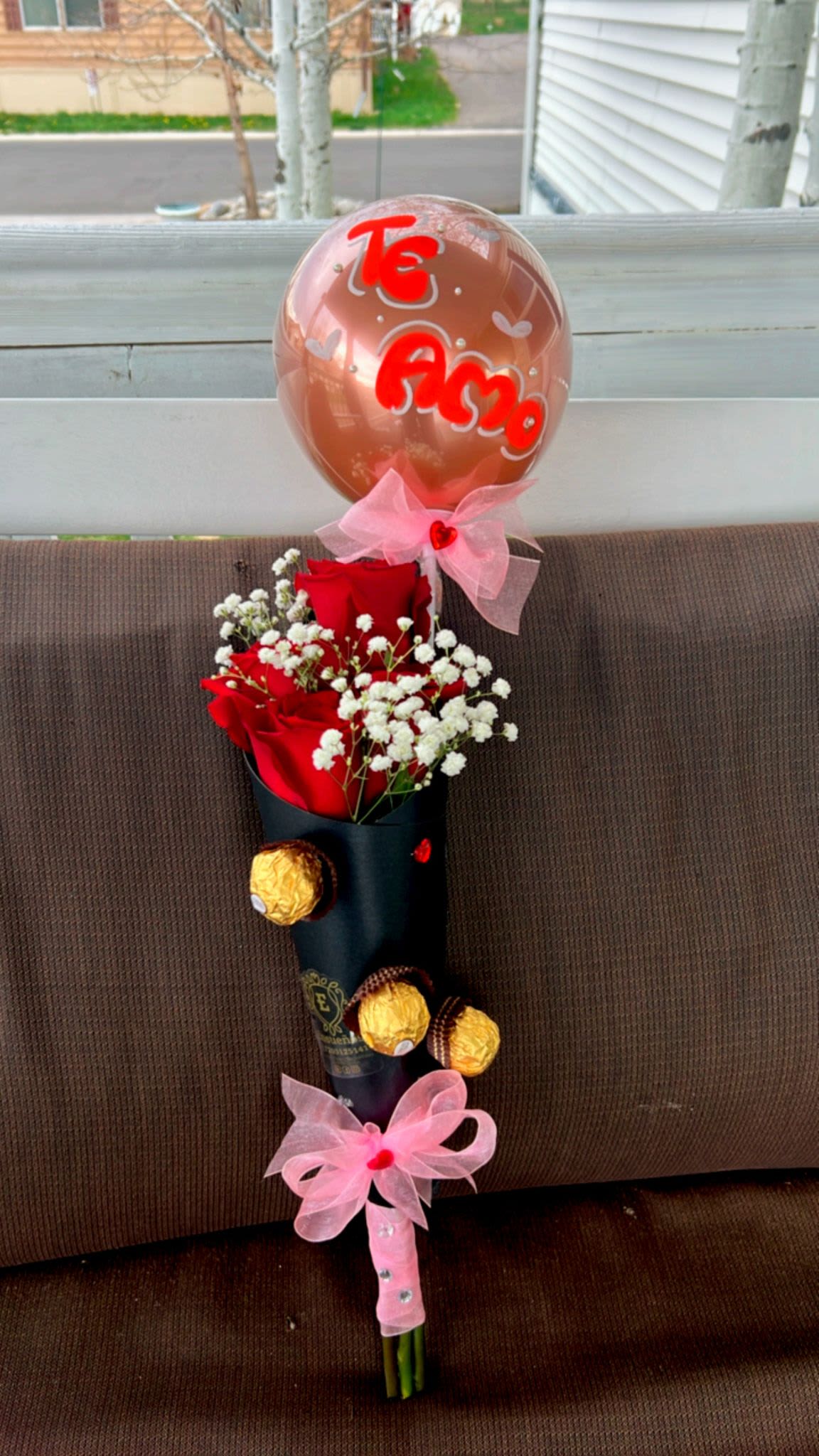 mini amor 2 .0 - mini ramito con un globo de te amo/i love you