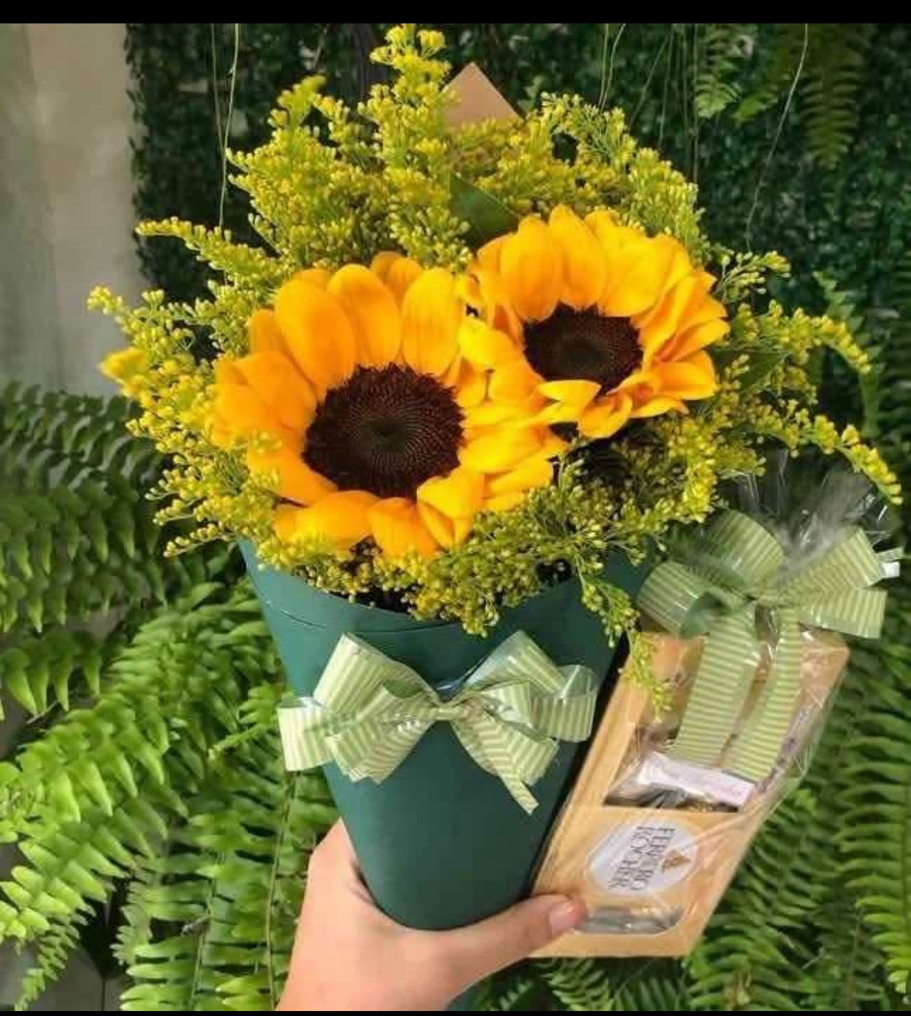 mini girasoles  - unidad de 2 girasoles 