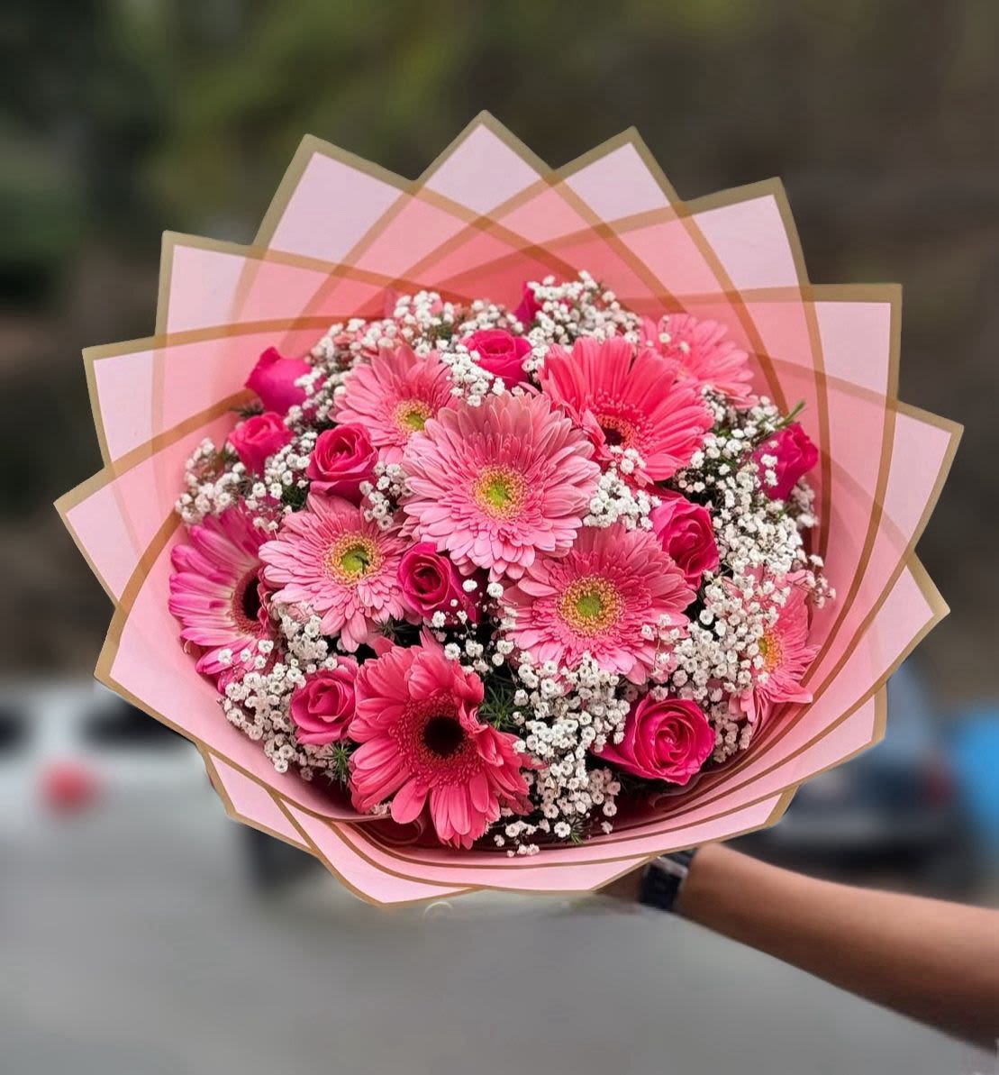 pink kitty - 50 rosas rosadas mix