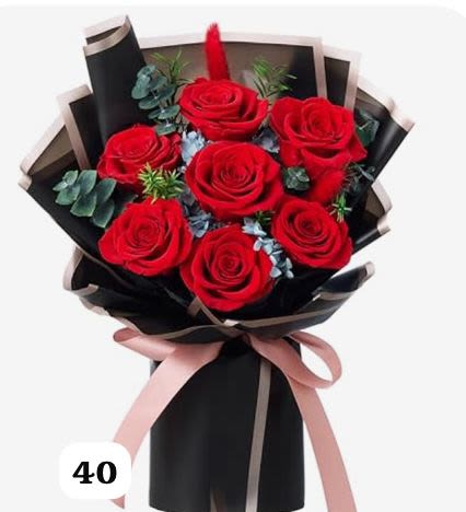 ramo mini negro - unidad de 7 rosas