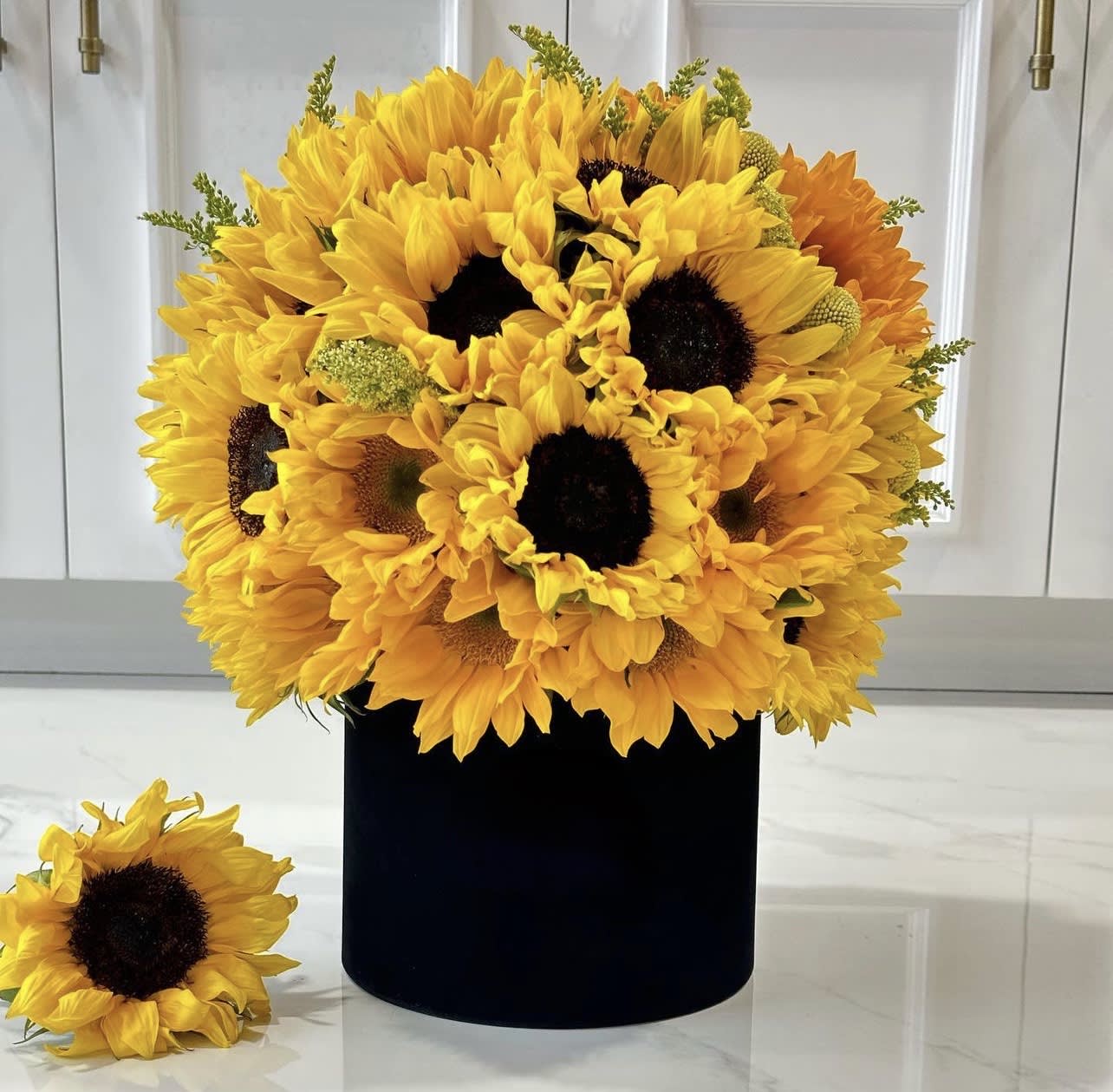Sunflower Box - Black box with Sunflowers. 