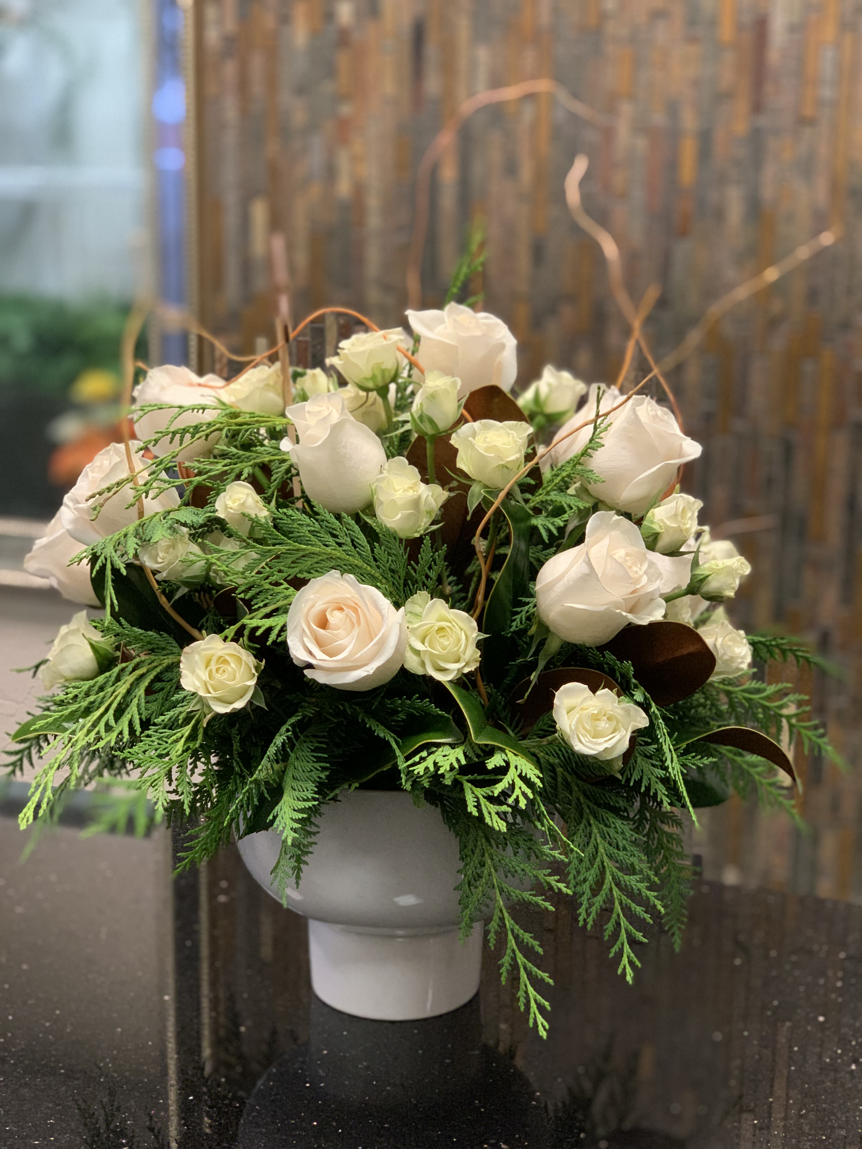 Winter Wonderland Blooms - Holiday Centerpiece 