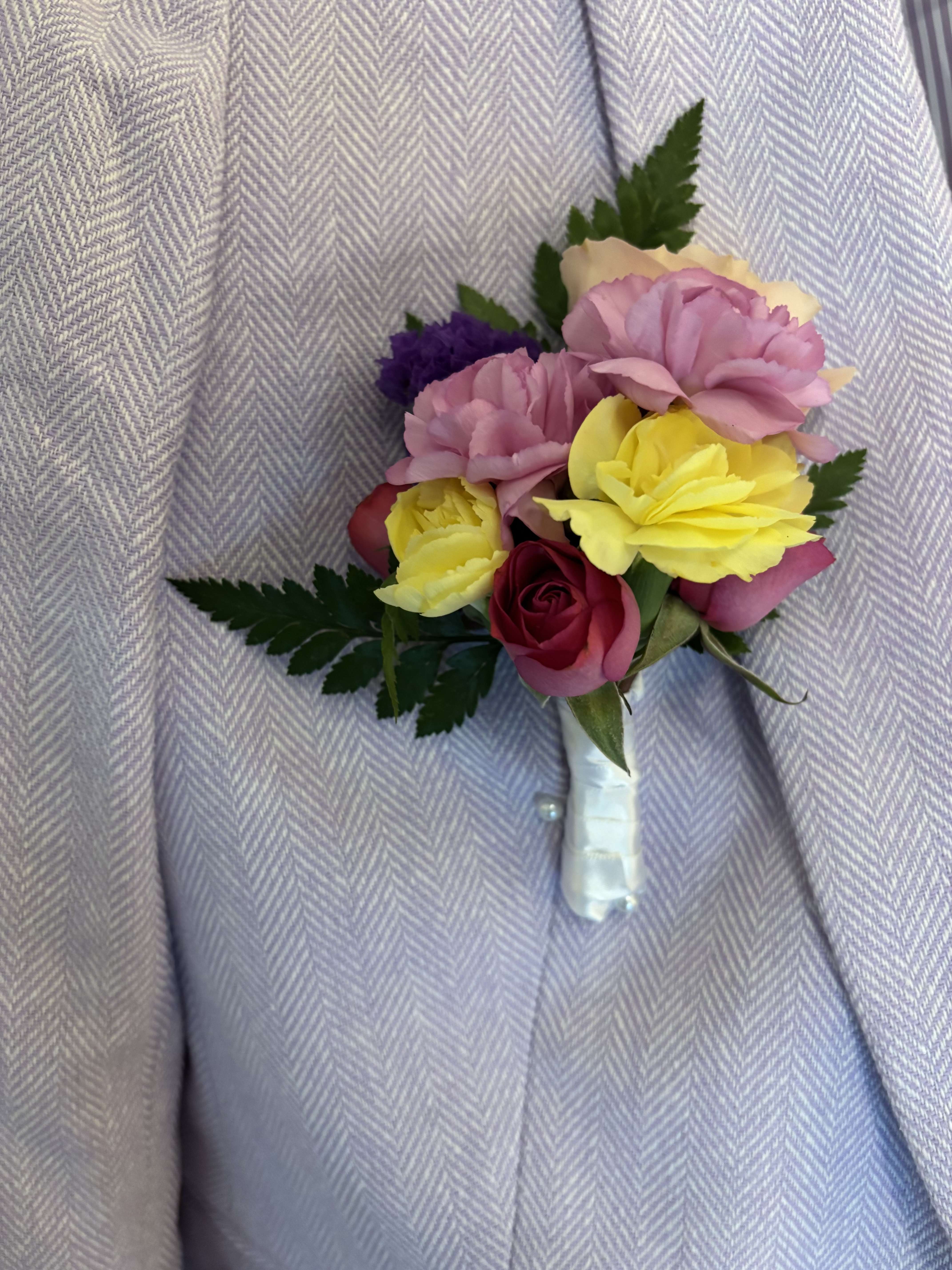 Colorful boutonier. Colorful boutonier. - Colorful boutonier.