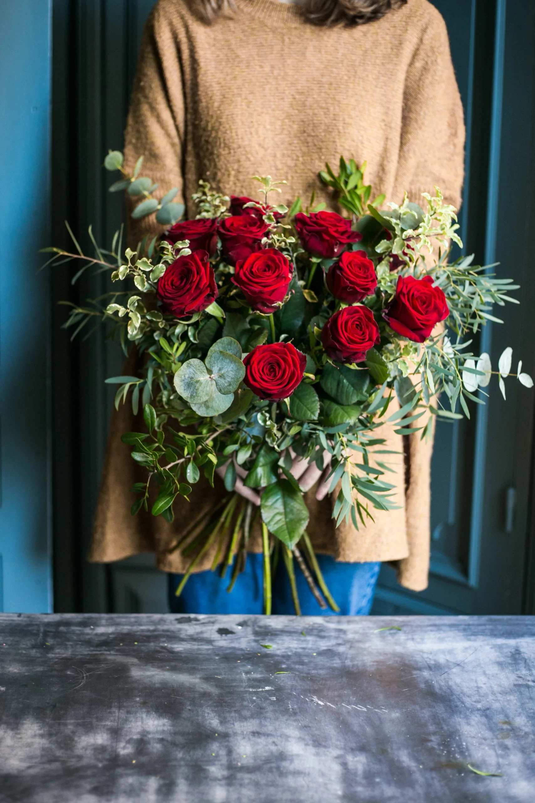 Love. - Red roses Bouquet.