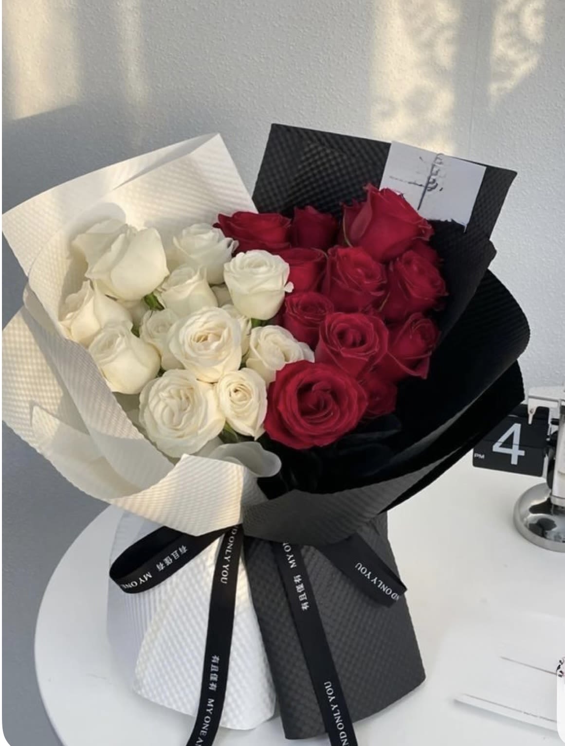 N-130 - Black and white and red 