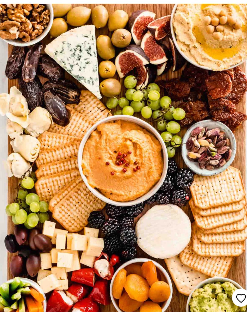 Vegetarian Charcuterie Vegetarian Charcuterie - A gorgeous and flavorful display of garden-fresh fruits, dips, and gourmet crackers that complements your beautiful bouquet.