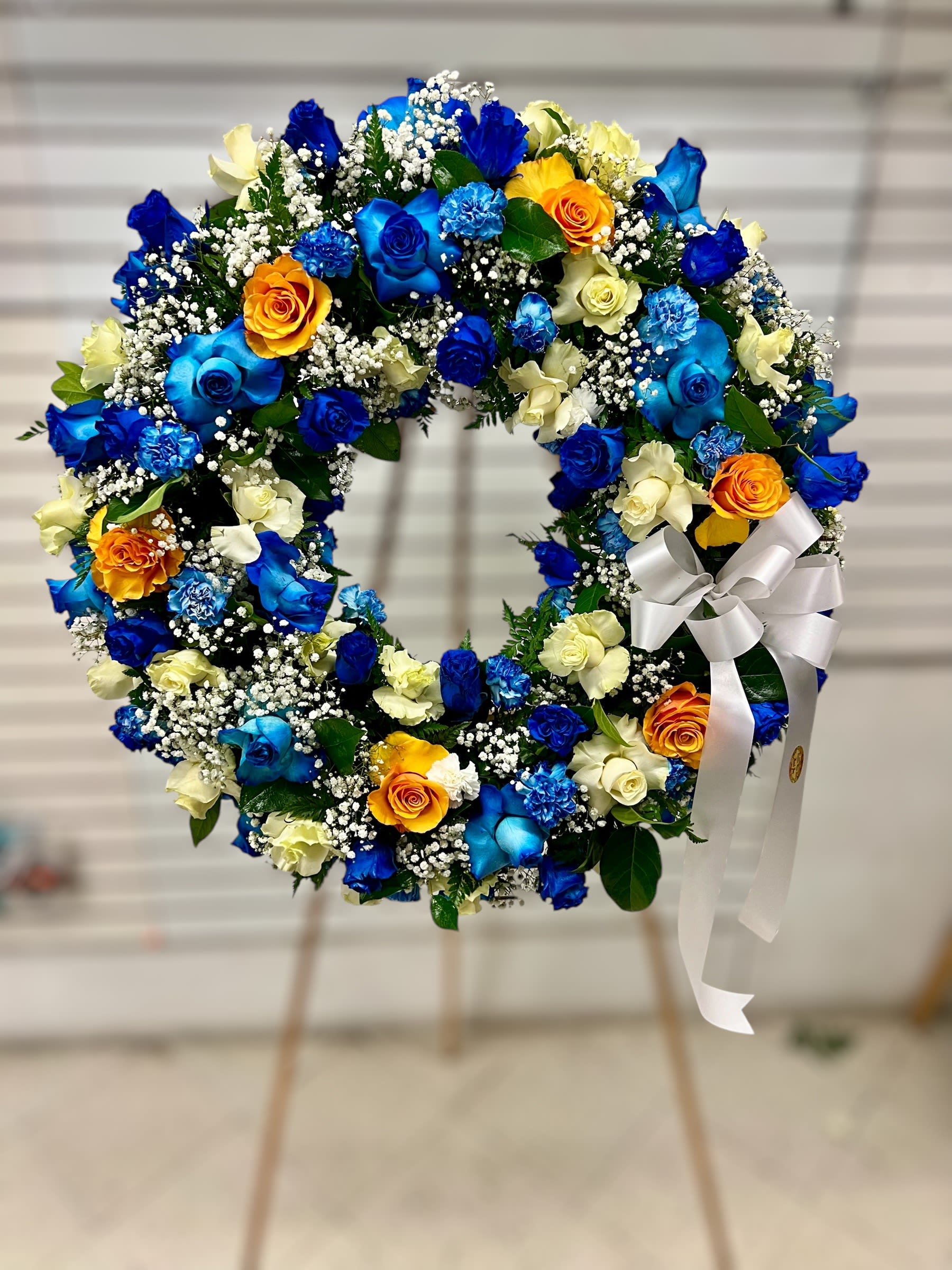 FOREVER IN PEACE By Fernando’s Flower Shop - OVERSIZE FUNERAL WREATH