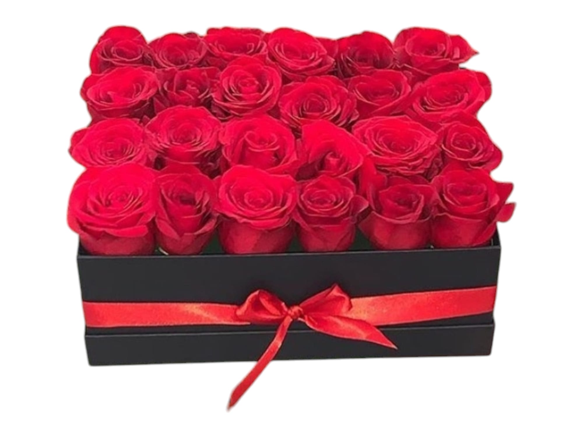 Rectangular box roses - Rectangular black box of roses for any occasion