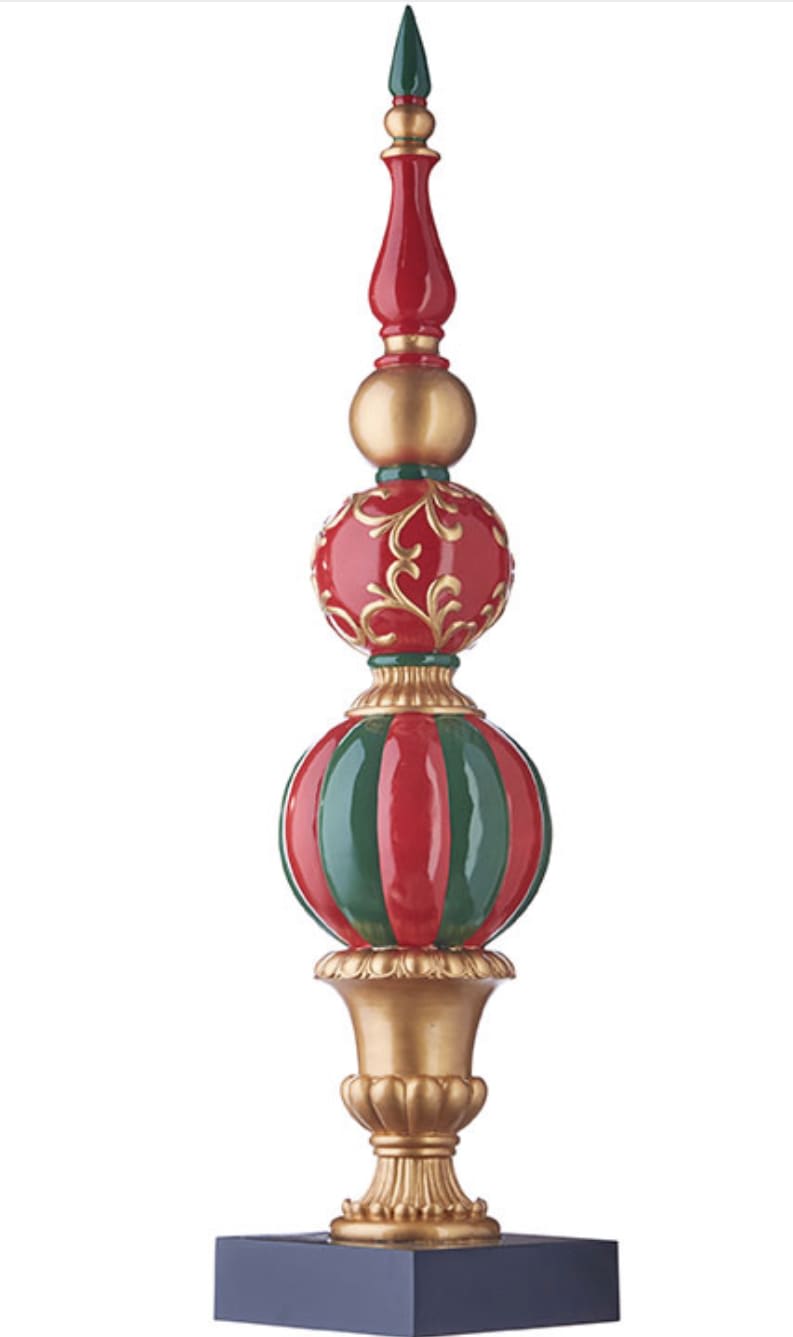 Xmas Decor - 49" ORNAMENT FINIAL *set of 2*  Xmas Decor - 49" ORNAMENT FINIAL *set of 2*  - Made of Stone Powder