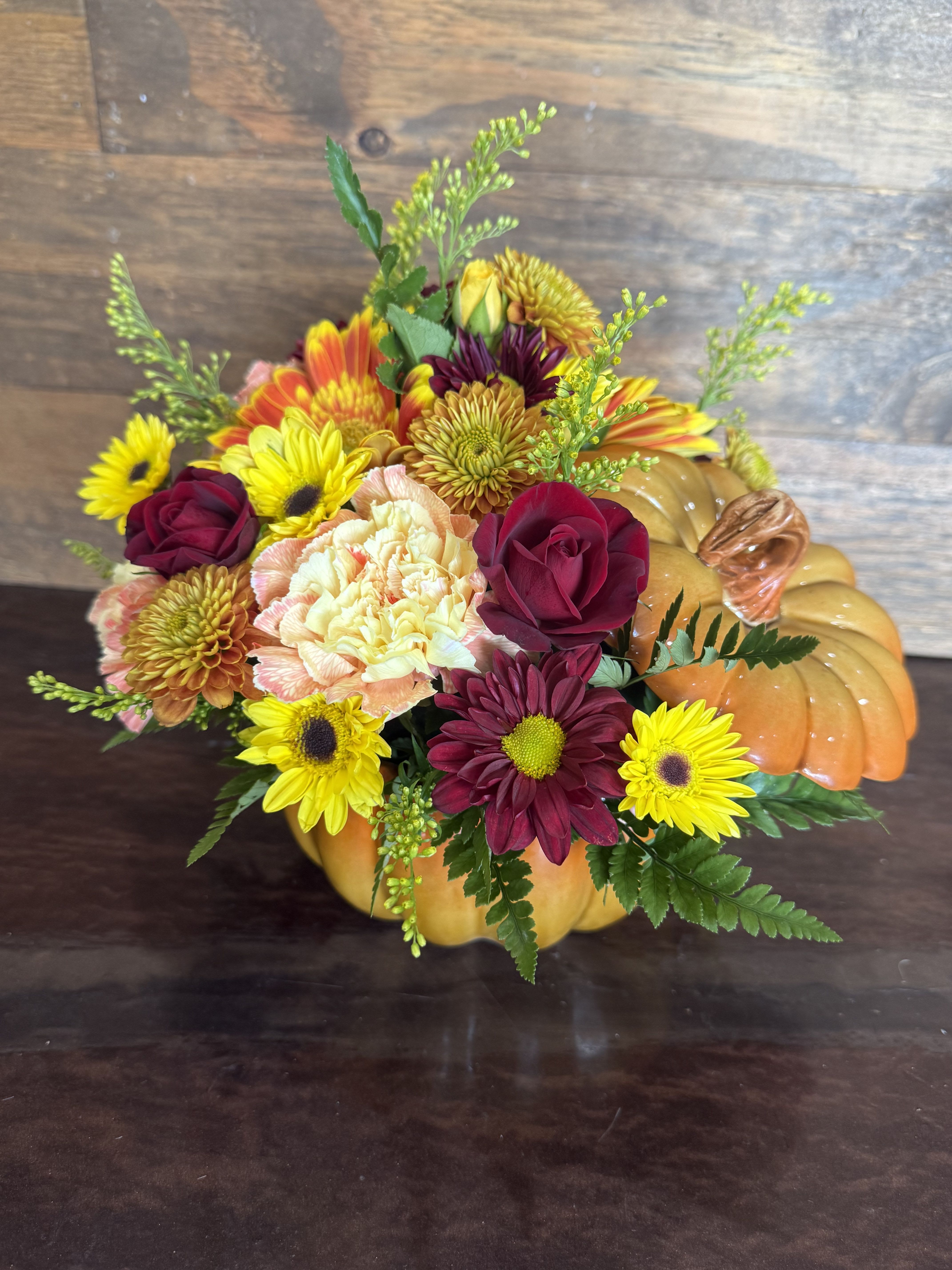 Harvest Pumpkin  - Beautiful keepsake Autumn arrangement!
