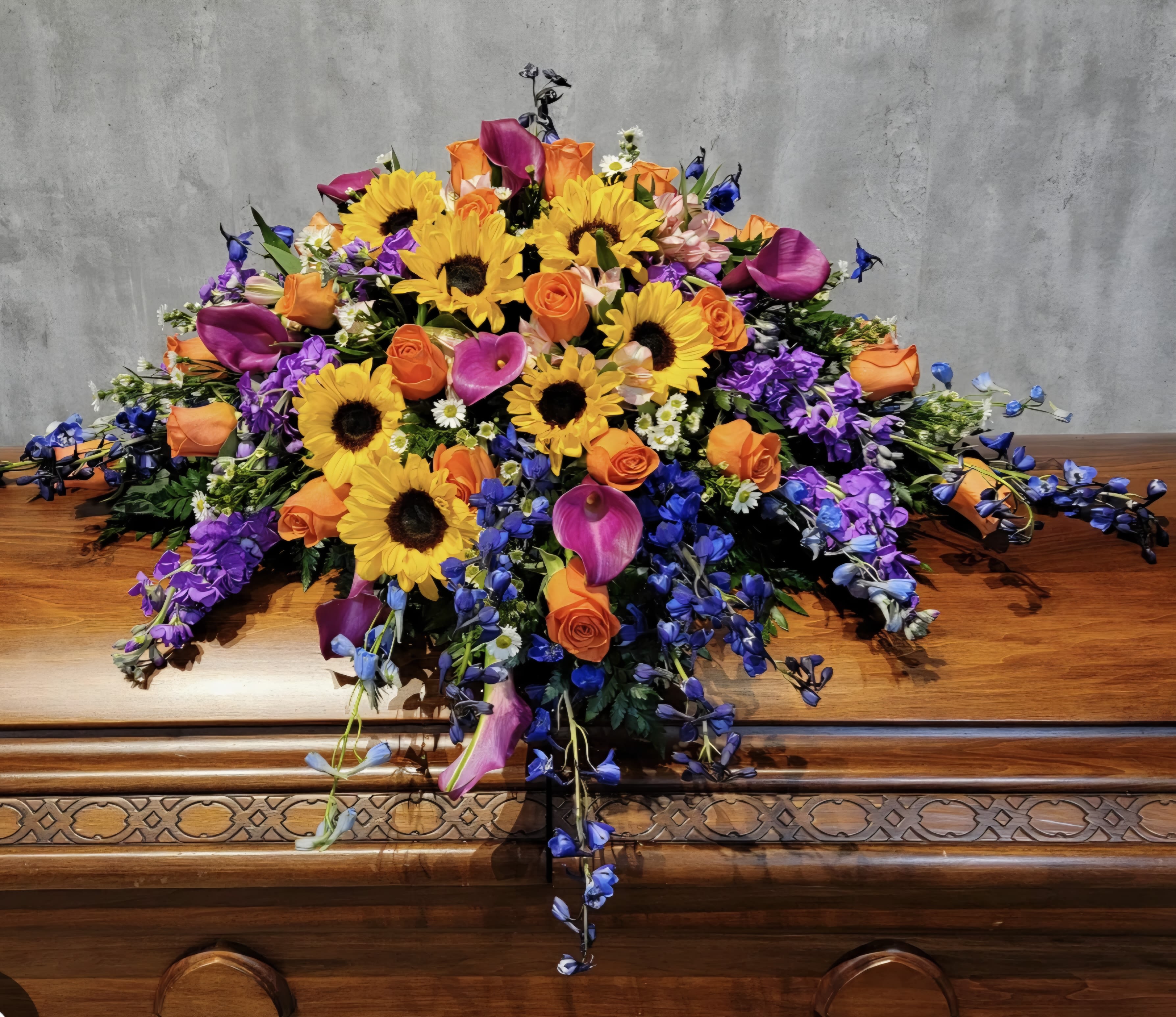 Lifes Gratitude 2 Lifes Gratitude 2 - This casket spray is bright and elegant all in one.