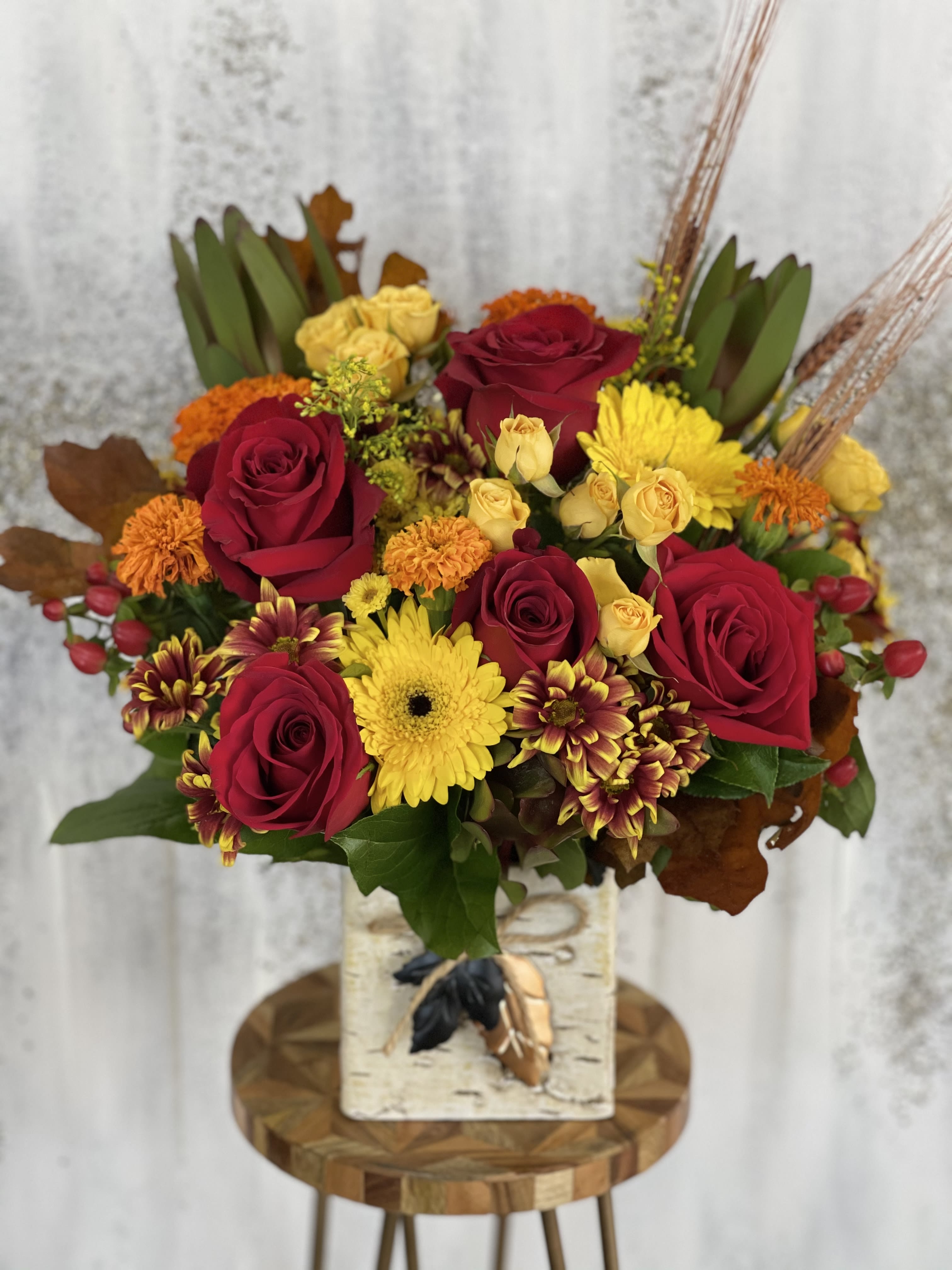Autumn of colors bouquet  - Fall arrangement to make any occasion special 