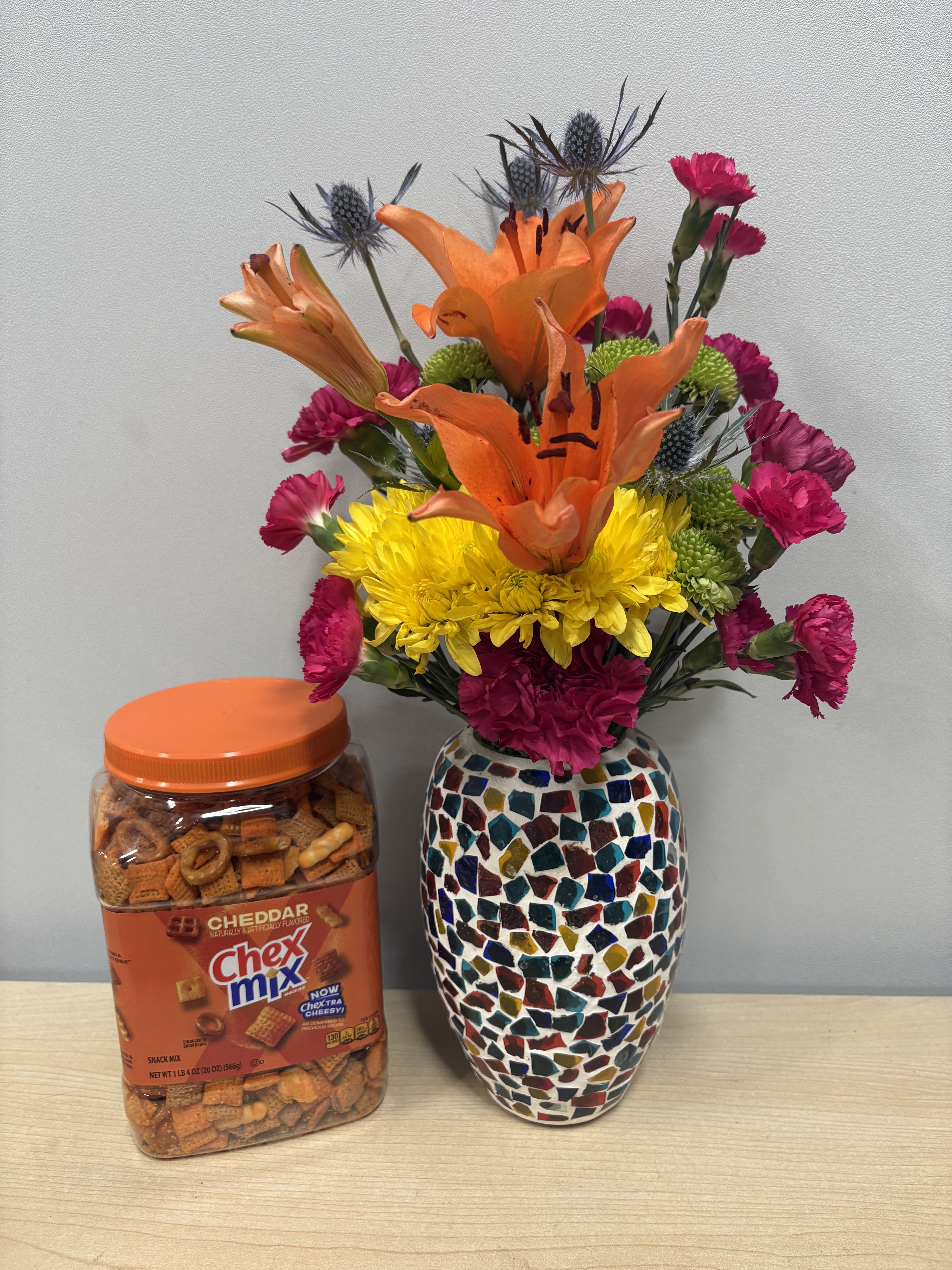 Mosaic Meadow &amp; Chex Mix - As shown 