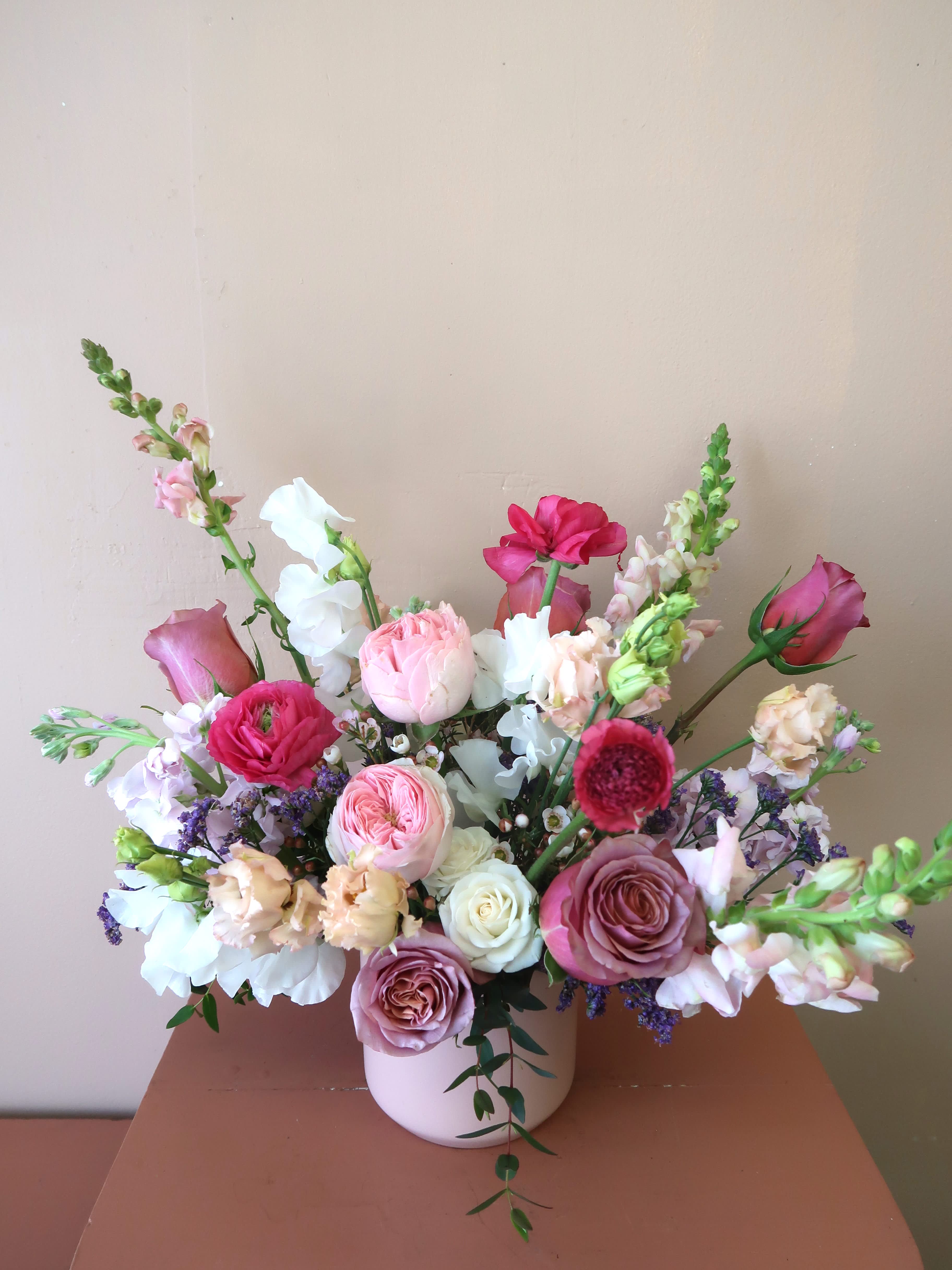 Berries N Cream - An arrangement inspired by a mix of berries and a hint of cool cream. 