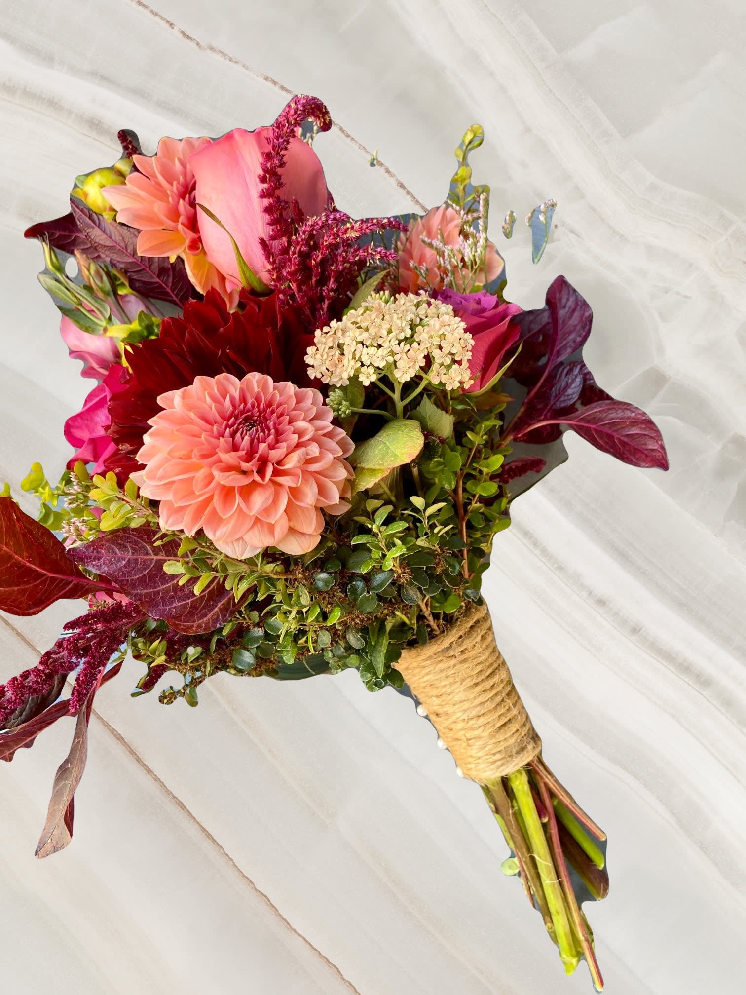 Wildflower Nosegay Wildflower Nosegay - Roses, Yarrow, and field grown flowers.. hand Tied