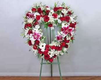 Memorial Heart Memorial Heart - Carnations,Roses, Lillie. please allow 7 days before date needed.