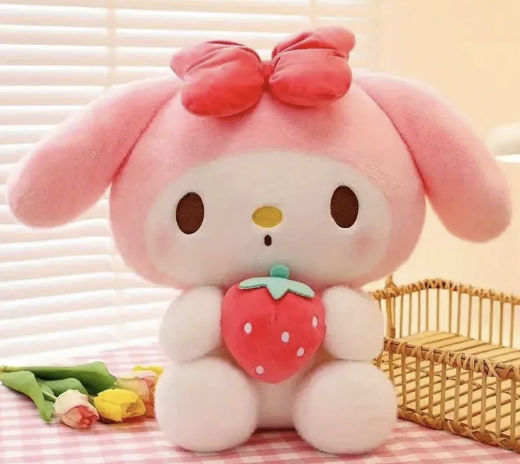 Strawberry Melody  - medium size plush hello kitty and me friends melody 
