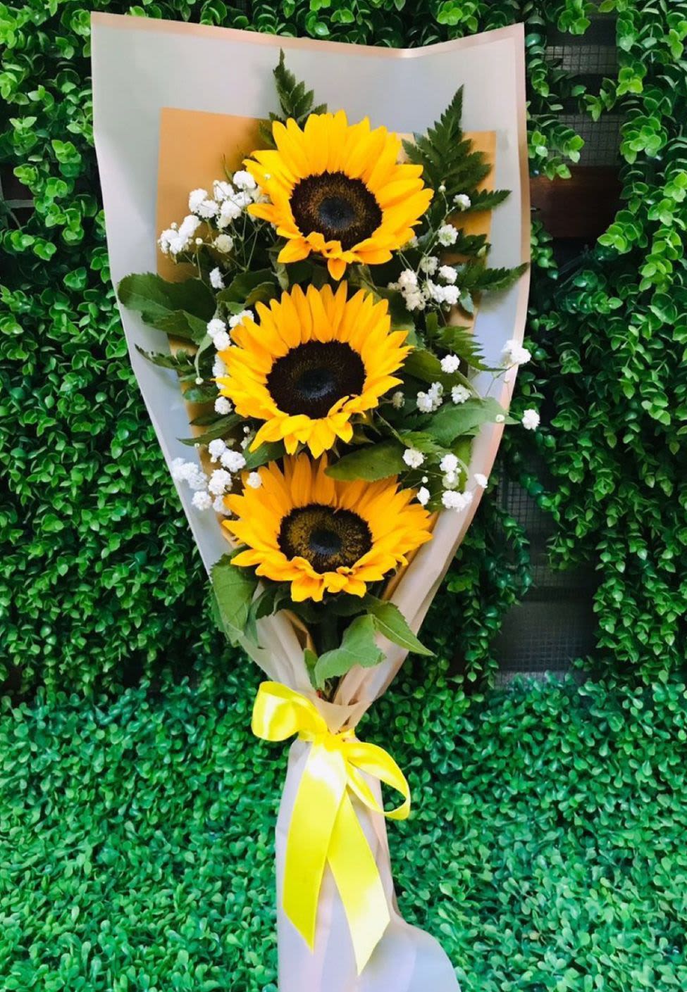 Everyday Sunflower - 3 sunflowers wrapped in paper