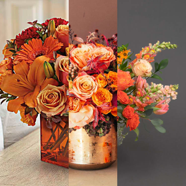 Designer's Pick - Orange Arrangement in a Vase Designer's Pick - Orange Arrangement in a Vase - Bright and uplifting, this vase arrangement bursts with vibrant orange blooms full of warmth and energy. A cheerful choice to celebrate milestones, send encouragement, or add a pop of color to any space.