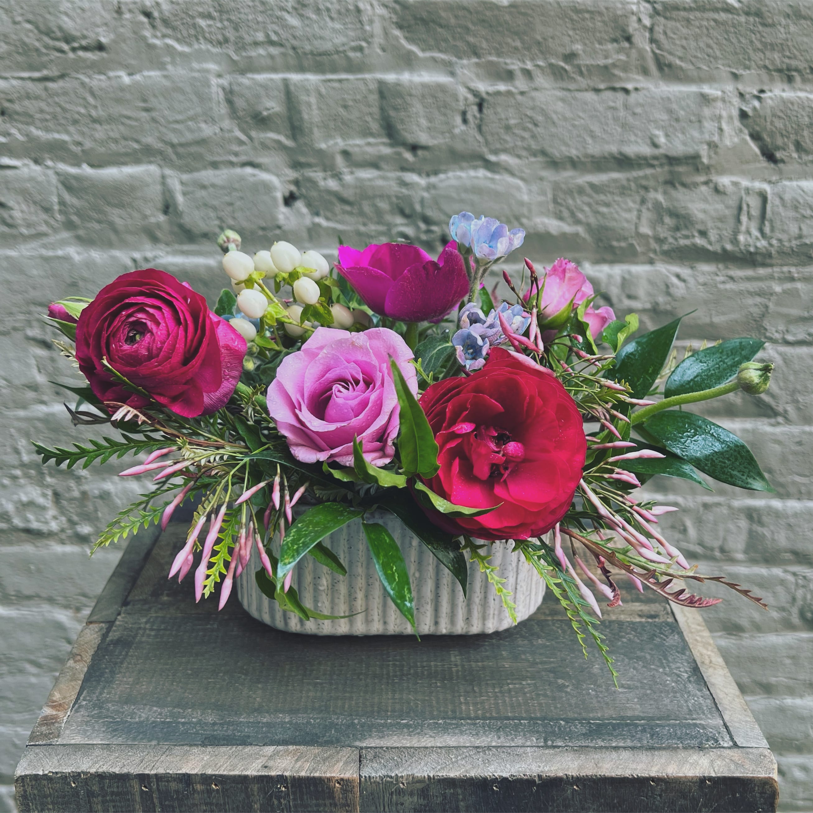 Monthly Floral Subscription - Delight someone special by sending them a floral treat!  Each month our designers will create a lovely seasonal arrangement using the freshest seasonal flowers in an appropriate container.  Pictured, a seasonal arrangement for the month of February. Price includes delivery cost (within 10 miles of downtown Charlottesville).    Simply place one order and your recipient will receive their gift from the Floral Treat of the Month Club for either three, six, or twelve consecutive months.  There’s no better way to make someone feel extraordinarily special and appreciated. 