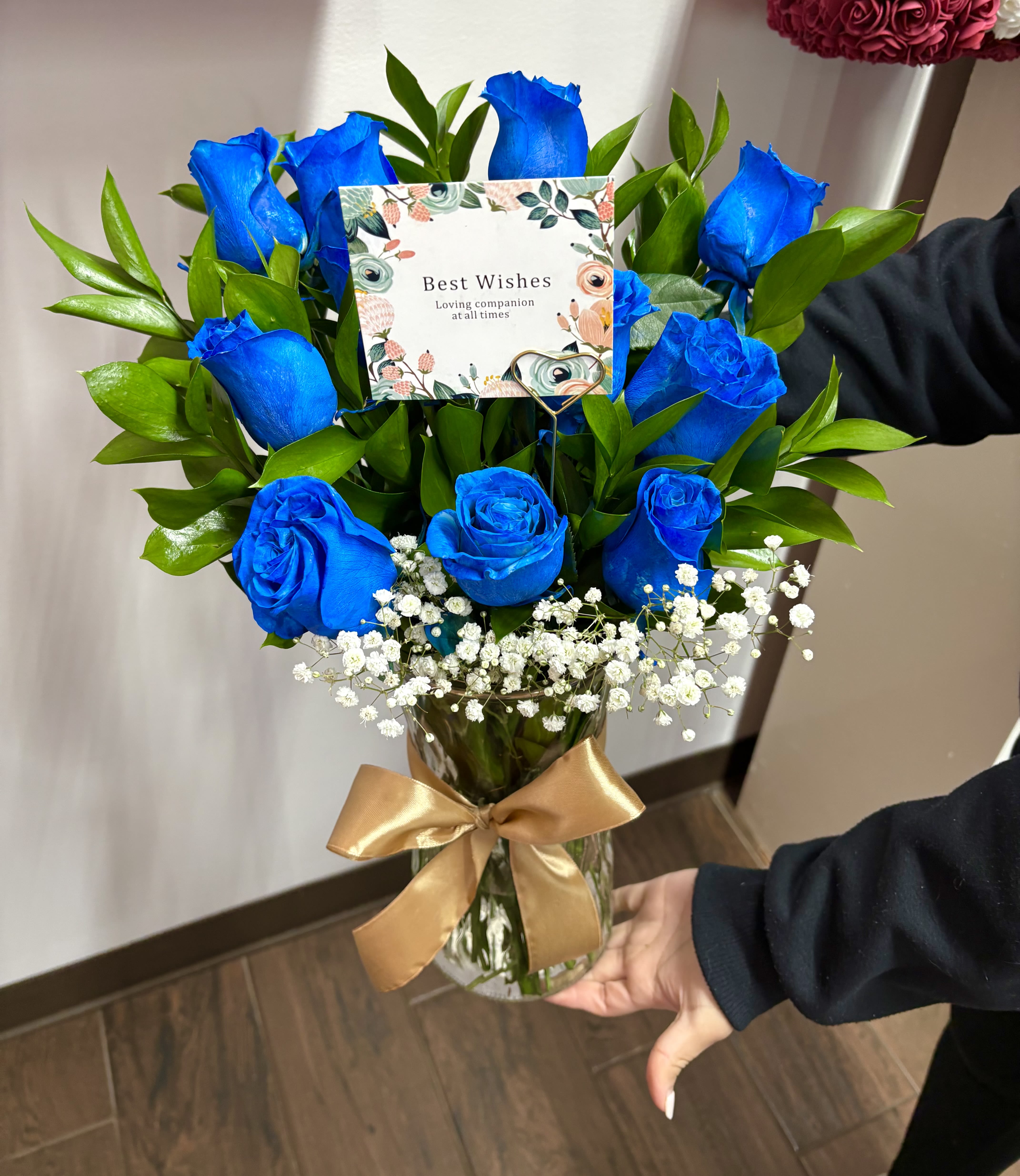 Blue Dozen  - Blue rose arrangement 