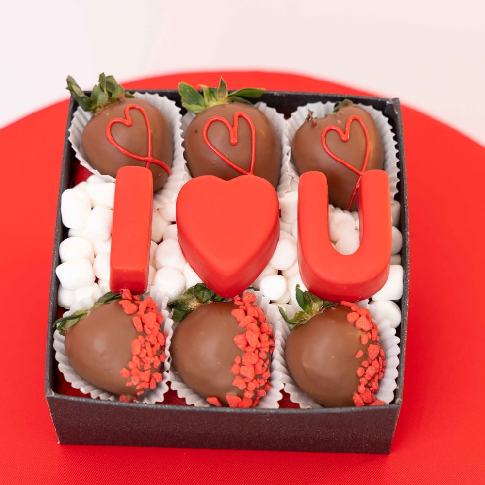 I love You Choco Berries - Chocolate covered I love You  Sending the Best chocolate covered Strawberries with I love you Chocolate.