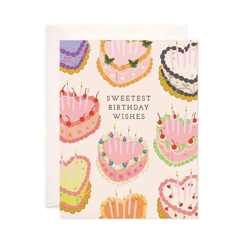 Sweetest Birthday Wishes - Greeting Card  - Sweetest Birthday Wishes Greeting Card.  Blank inside. 