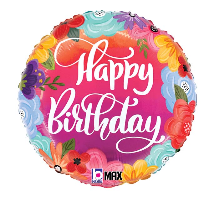 Balloons - Happy Birthday (Flowers) - Balloons - Happy Birthday (Flowers)