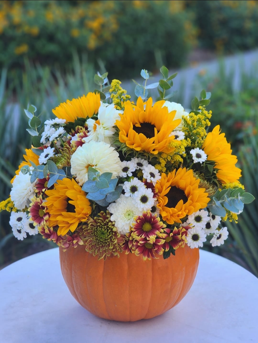 Adorable Pumpkin  - Check out this adorable pumpkin centerpiece for your Thanksgiving table or perfect for your fall decor 