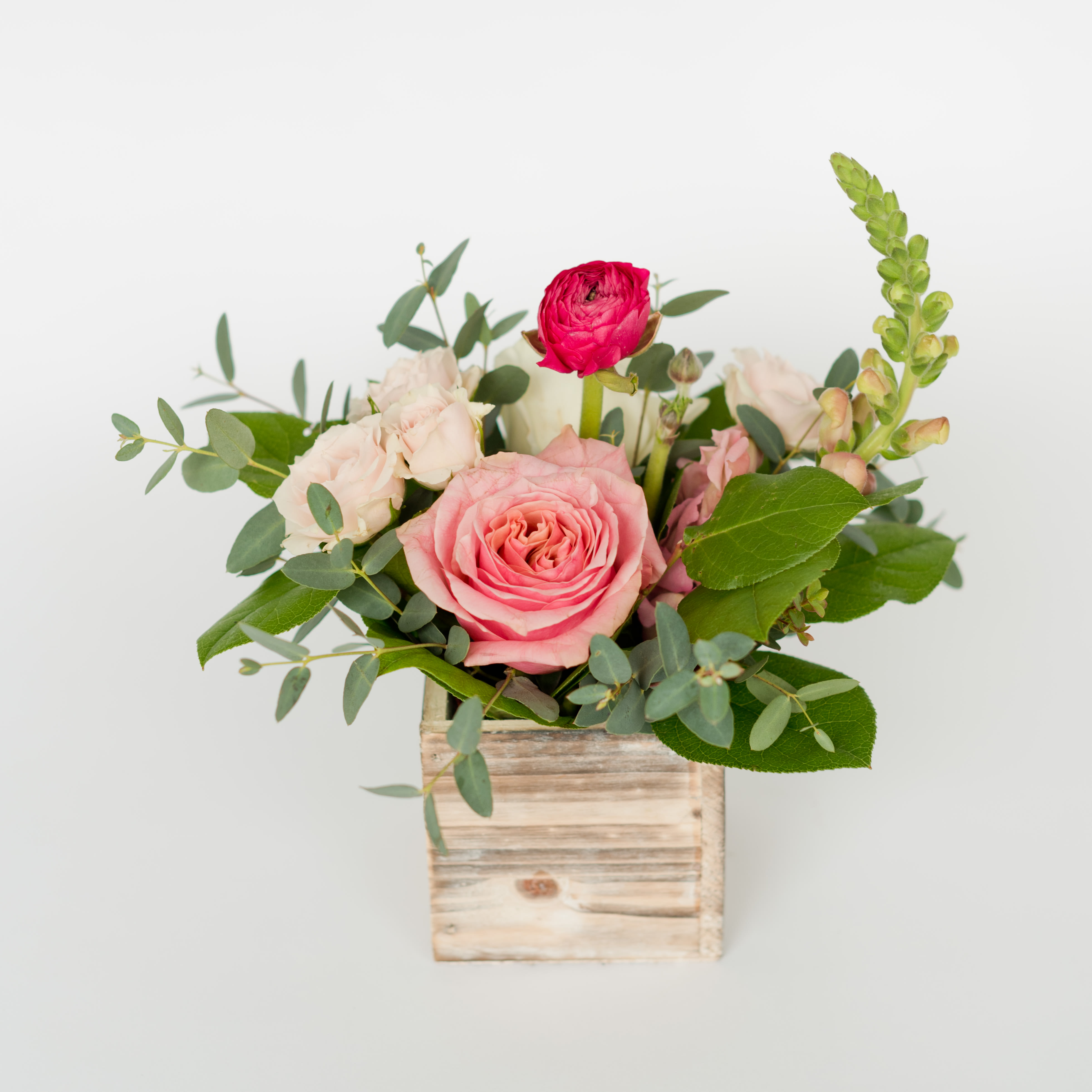 1 | bayeux - Season blooms &amp; foliage in a rustic chic wood box.